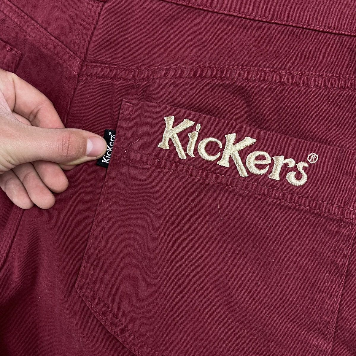 Kickers Vintage Red Pants Kickers Cargo Rap Y2k Skate Affliction Size US 32 / EU 48 - 5 Thumbnail