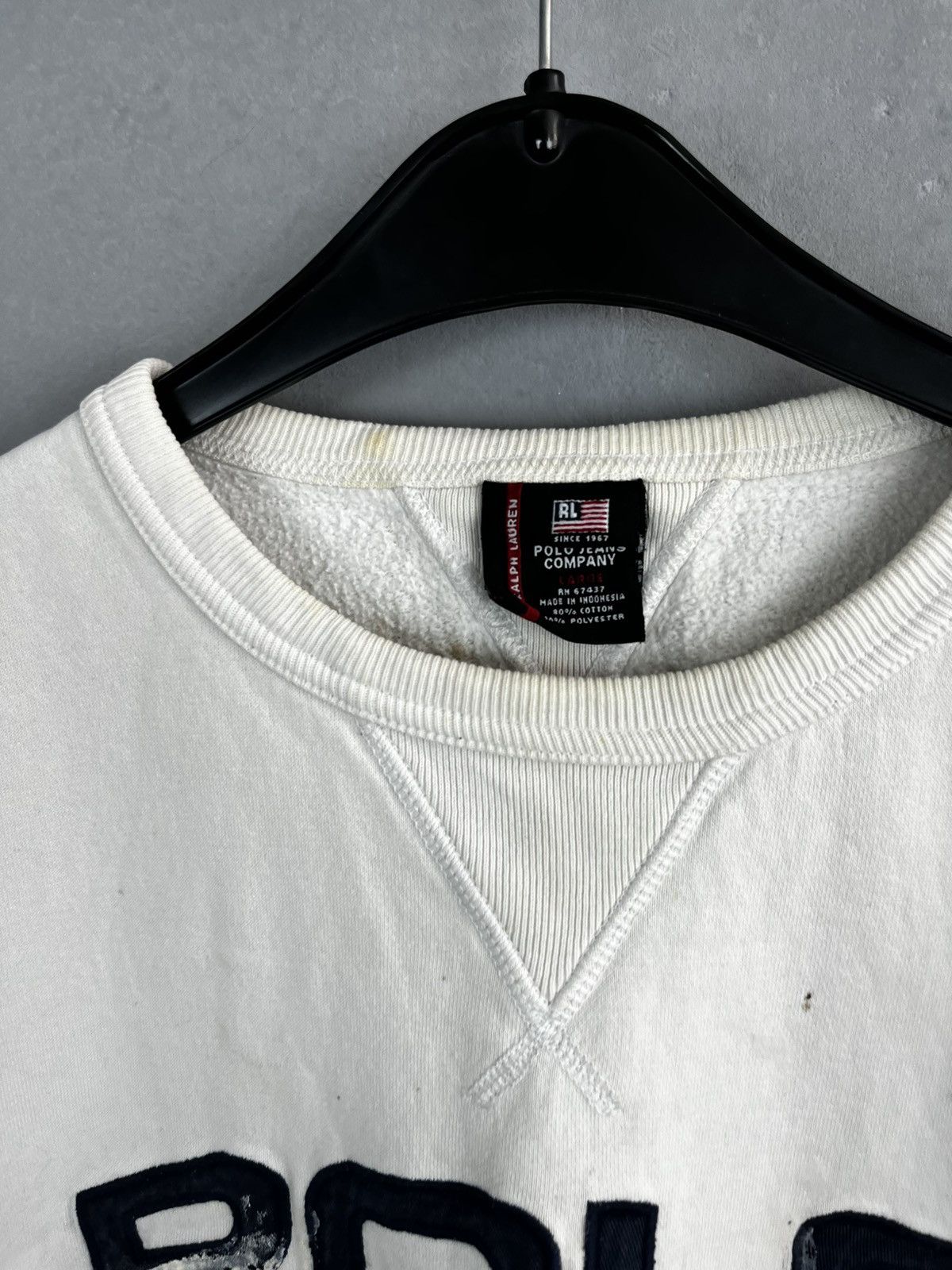 Polo Ralph Lauren Polo Ralph Lauren sweatshirt big logo vintage 90s Size US L / EU 52-54 / 3 - 6 Thumbnail