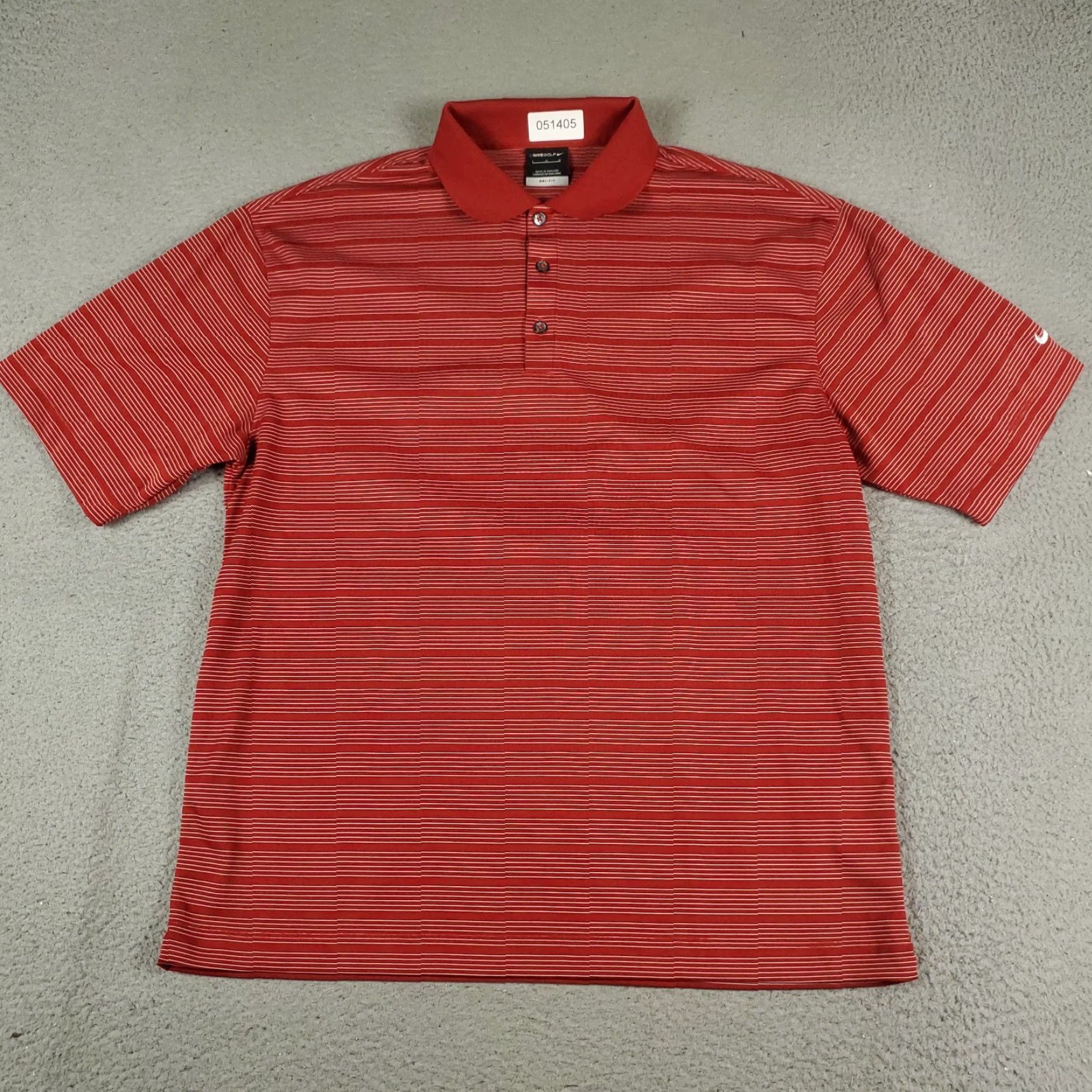 Nike Nike Polo Shirt Mens Large Red Striped Swoosh Golf Casual Short Sleeve Polo Size US L / EU 52-54 / 3 - 2 Thumbnail