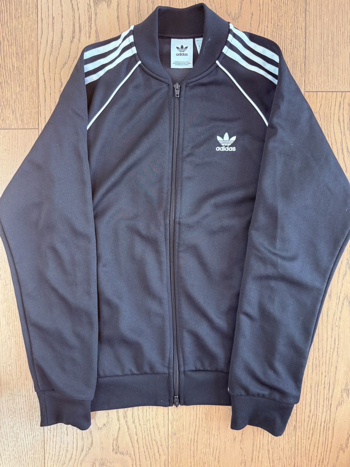 Adidas Adidas Classic Black 3 Stripes Zipper Jacket Size US M / EU 48-50 / 2 - 4 Thumbnail
