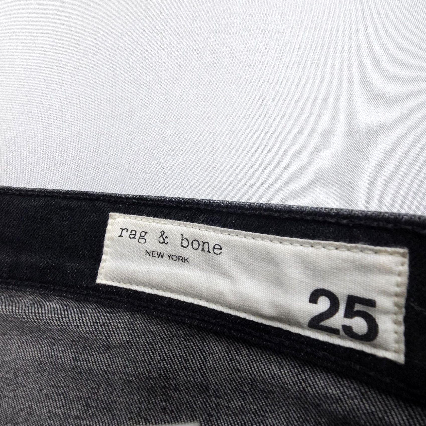 Rag & Bone rag & bone High Rise Ankle Skinny Jeans Black Size 25 Denim Stretch 5-Pocket Womens Slim Tie? Not included Size 42" / US 20 - 3 Thumbnail