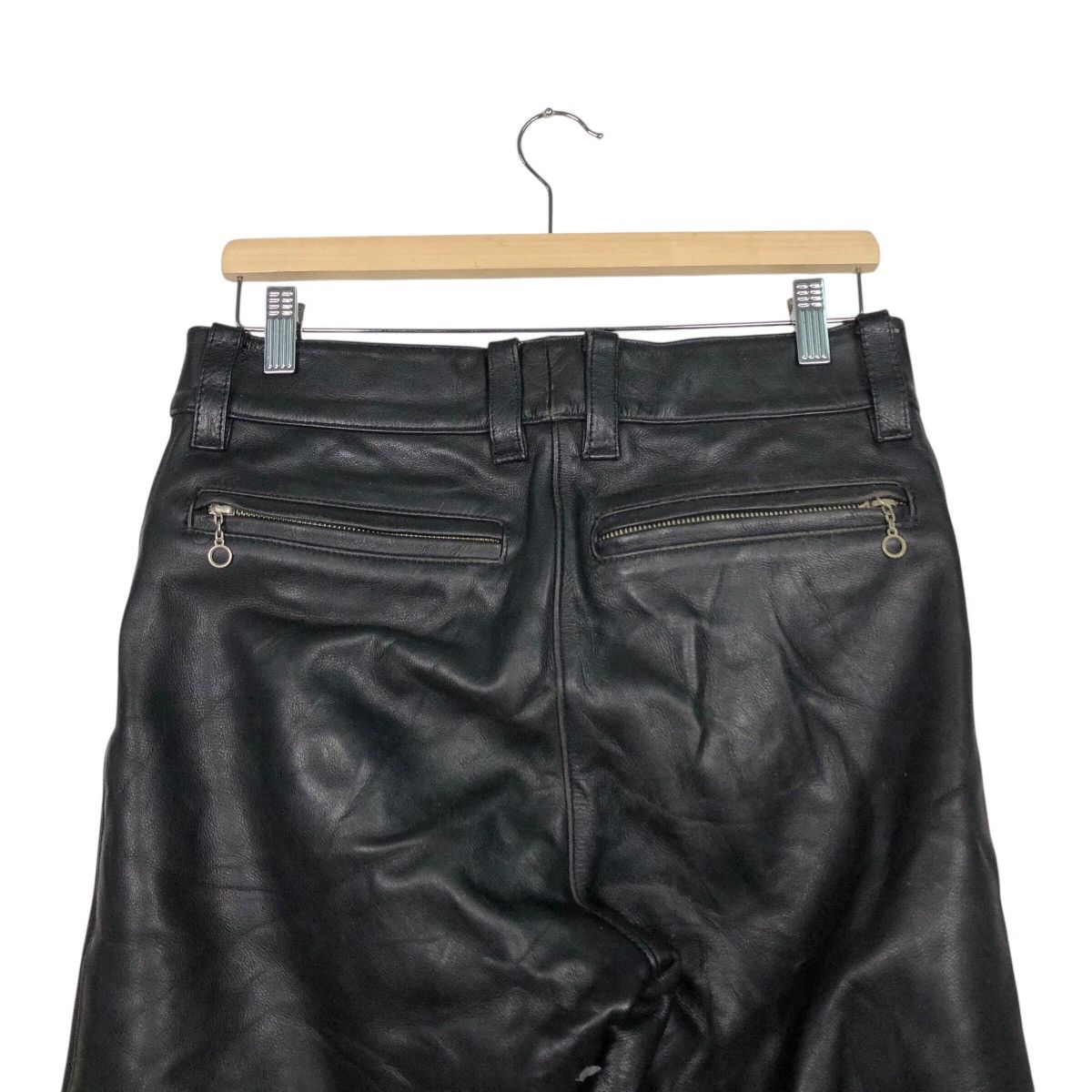 Vintage Vintage B’s Leather Black Genuine Leather Biker Pants Size US 30 / EU 46 - 10 Thumbnail
