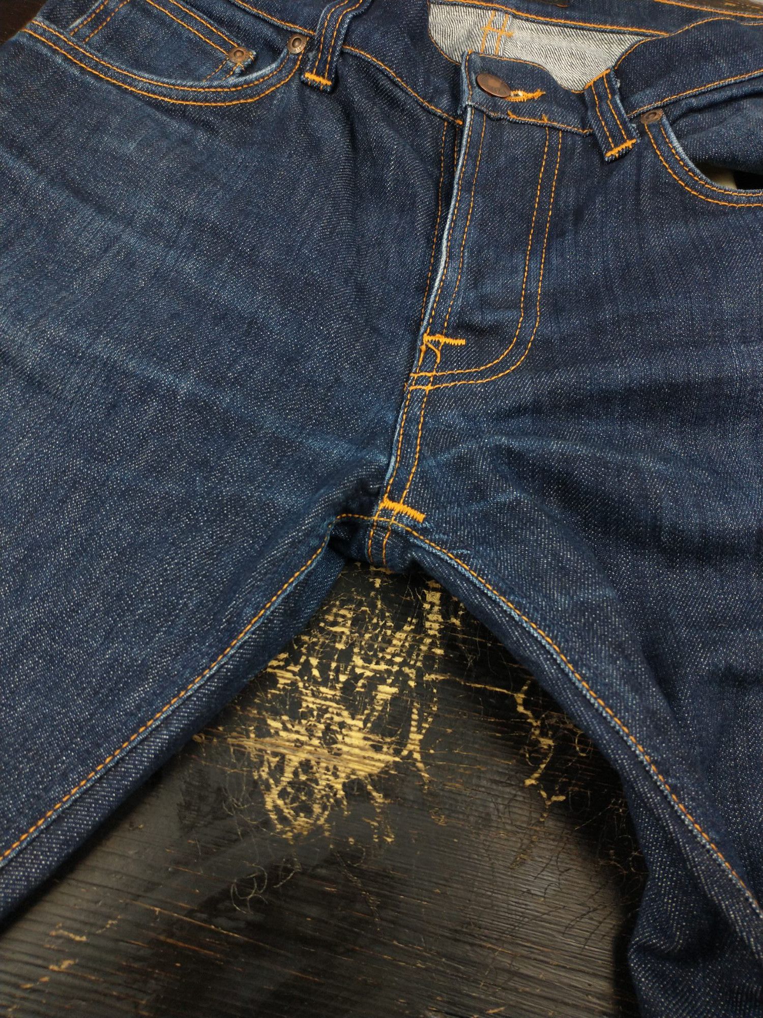 Nudie Jeans Nudie Jeans Grim Tim Dry Open Navy Size W31 L32 Mens Size US 31 - 10 Thumbnail