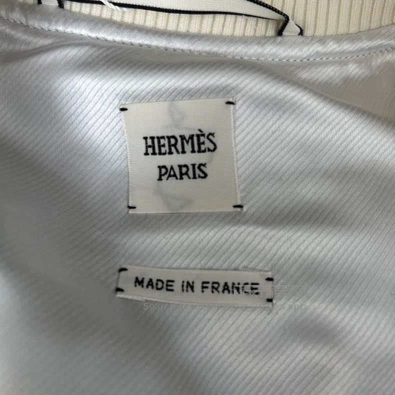 Hermes Hermes Silk Printed Baseball Jacket Size XXS / US 00 / IT 34 - 4 Thumbnail