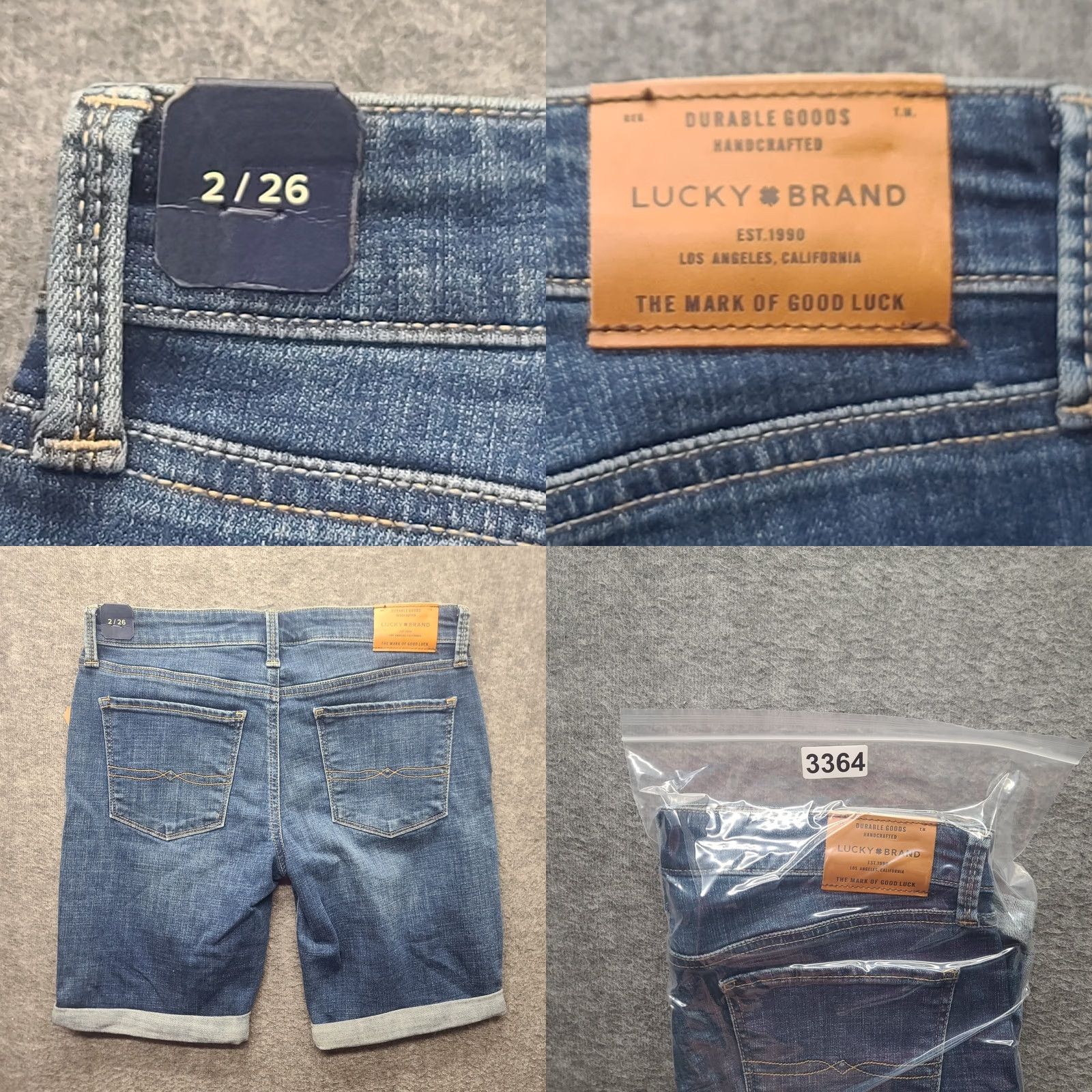 Lucky Brand Lucky Brand Shorts Bermuda Regular Women's 2 Mid Rise Distressed Stretch Denim 5-Pocket Blue Cotton Polyester Spandex Size 26" / US 2 / IT 38 - 9 Thumbnail