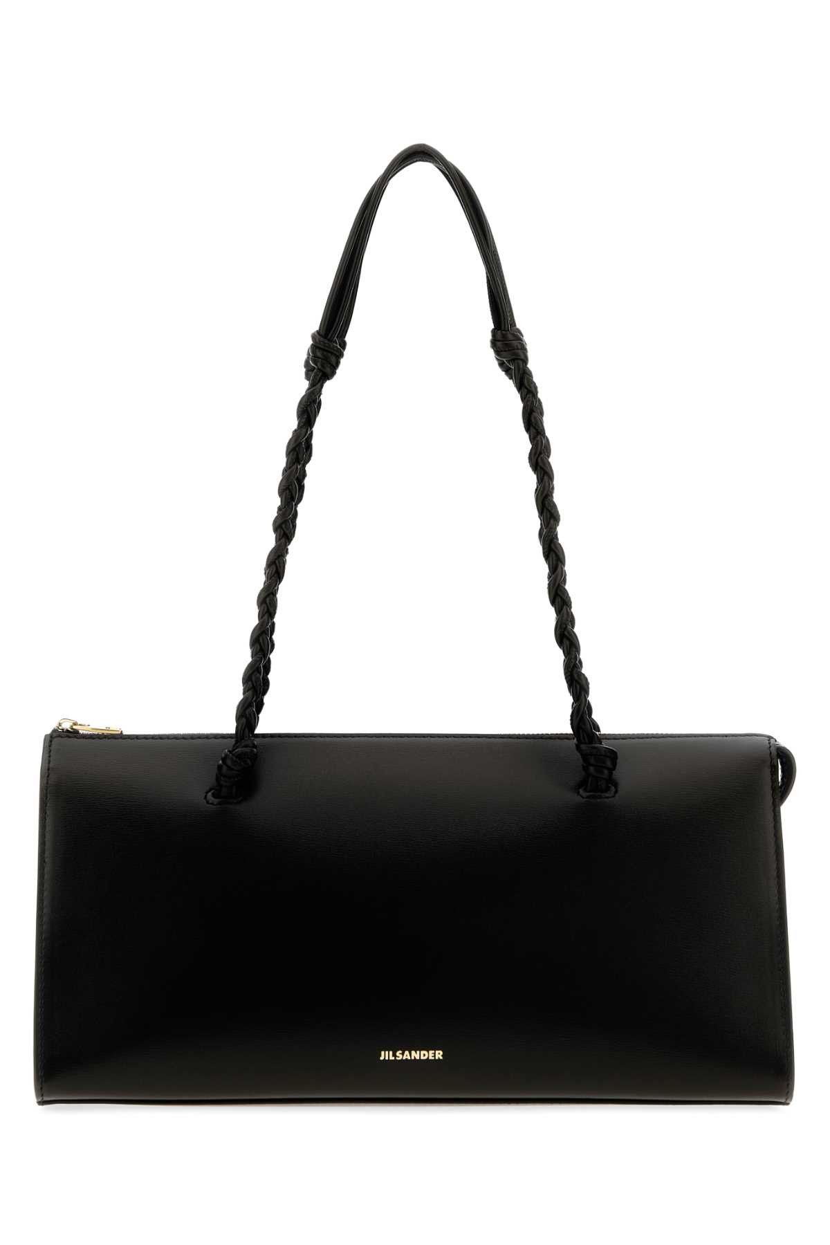 Jil Sander Black Leather Tangle Tent Shoulder Bag Size ONE SIZE - 1 Thumbnail