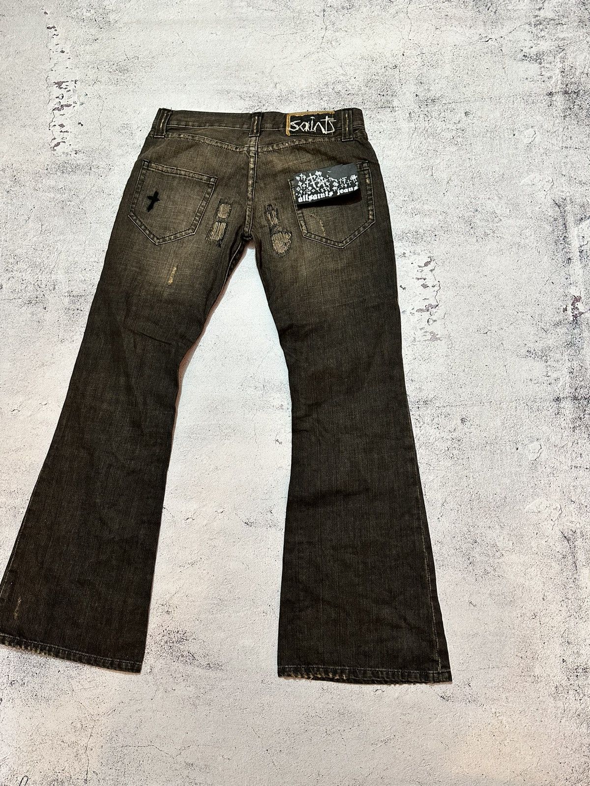 Allsaints × Japanese Brand 90s 🔥🔥 Vintage Allsaints distressed Japanese pants jeans Size 30" / US 8 / IT 44 - 14 Thumbnail