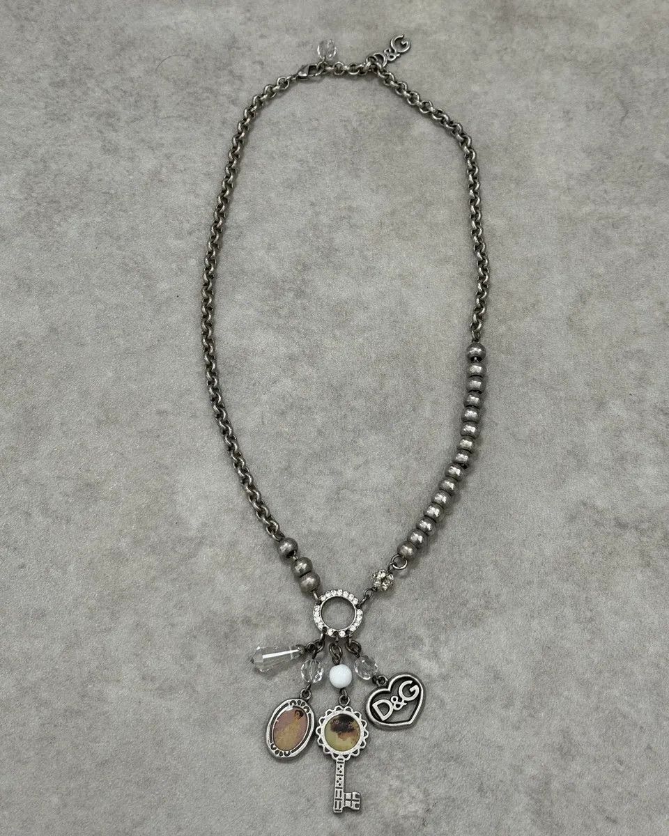 Dolce & Gabbana 2000s Dolce & Gabbana Silver Metal Charm Pendant Necklace Size ONE SIZE - 1 Thumbnail