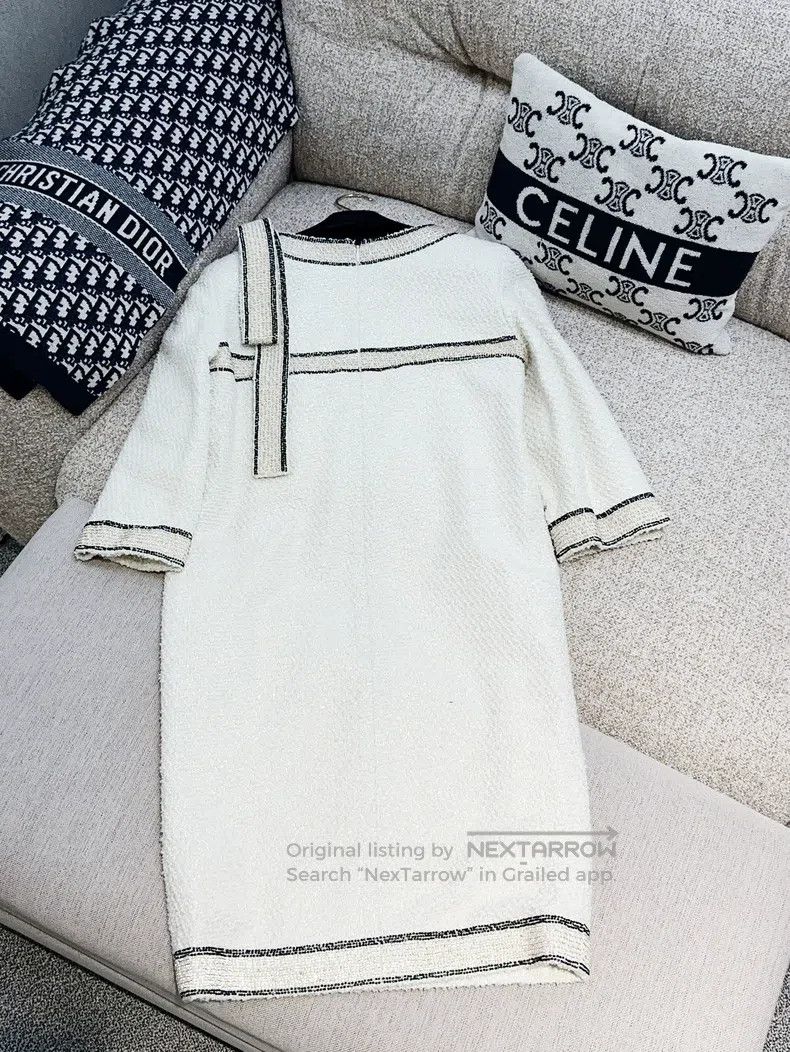 Chanel Chanel Metropolitan series milky white braided medium-slee Size XS / US 0-2 / IT 36-38 - 4 Thumbnail