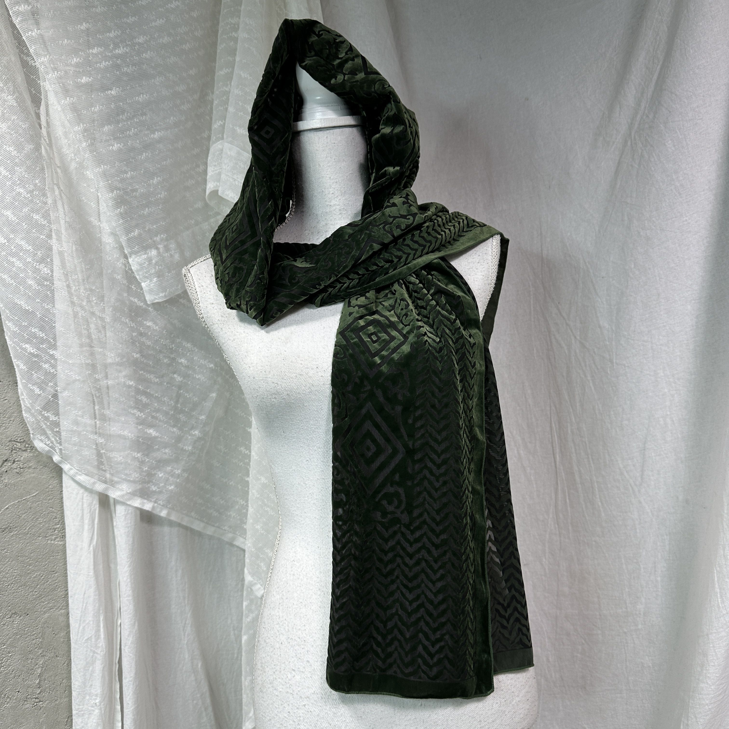 Sonia Rykiel Vintage Avant Garde Velvet Sheer Sonia Rykiel Scarf Y2K Size ONE SIZE - 6 Thumbnail