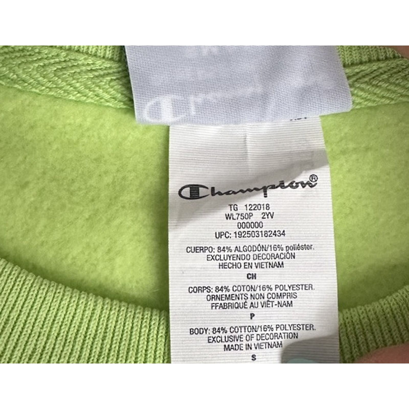 Champion Champion Reverse Weave Bubble Letter Sweatshirt Lime Green S Size S / US 4 / IT 40 - 9 Thumbnail