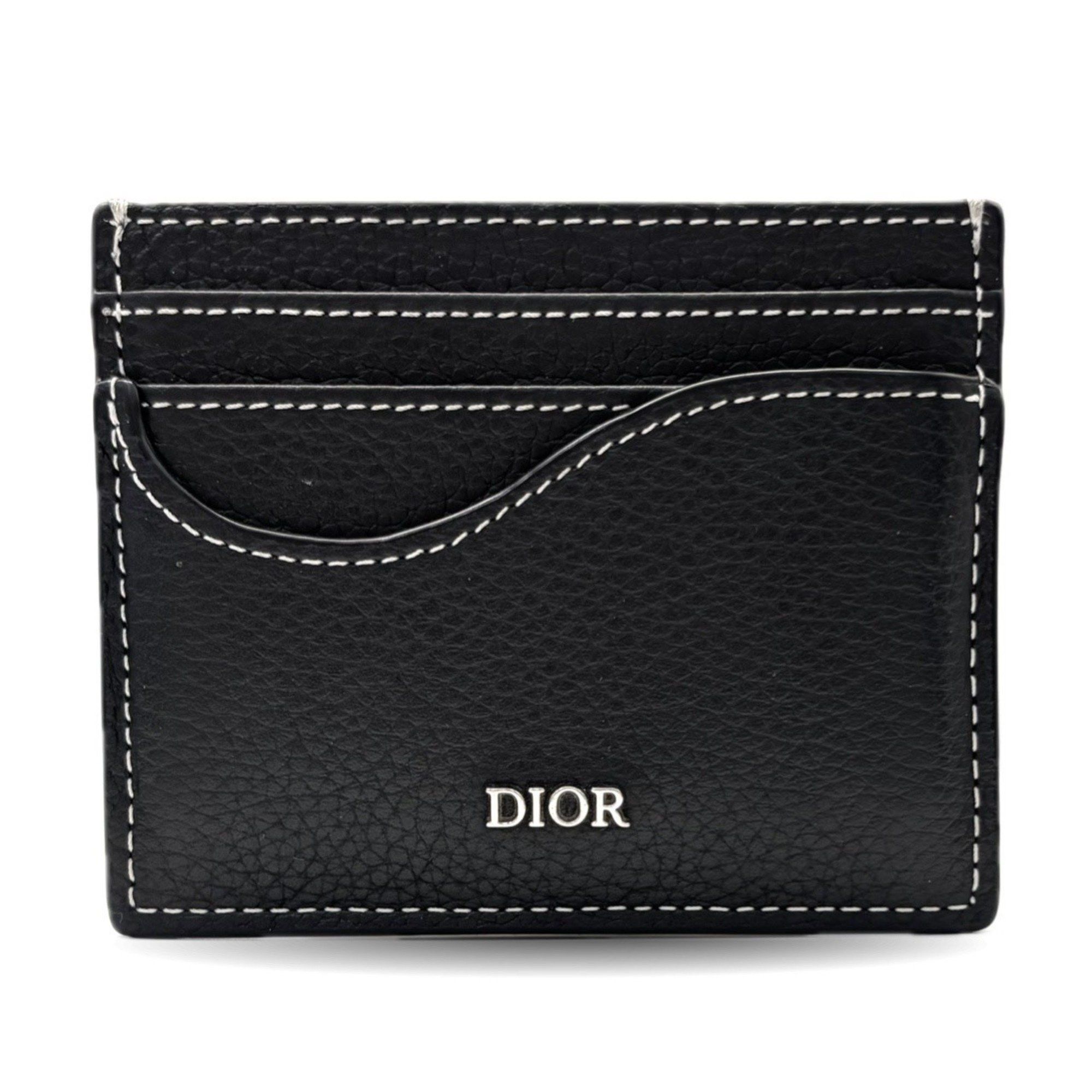 Dior Dior Saddle Card Holder, Black Leather, 2ADCH164YKK Size ONE SIZE - 1 Thumbnail