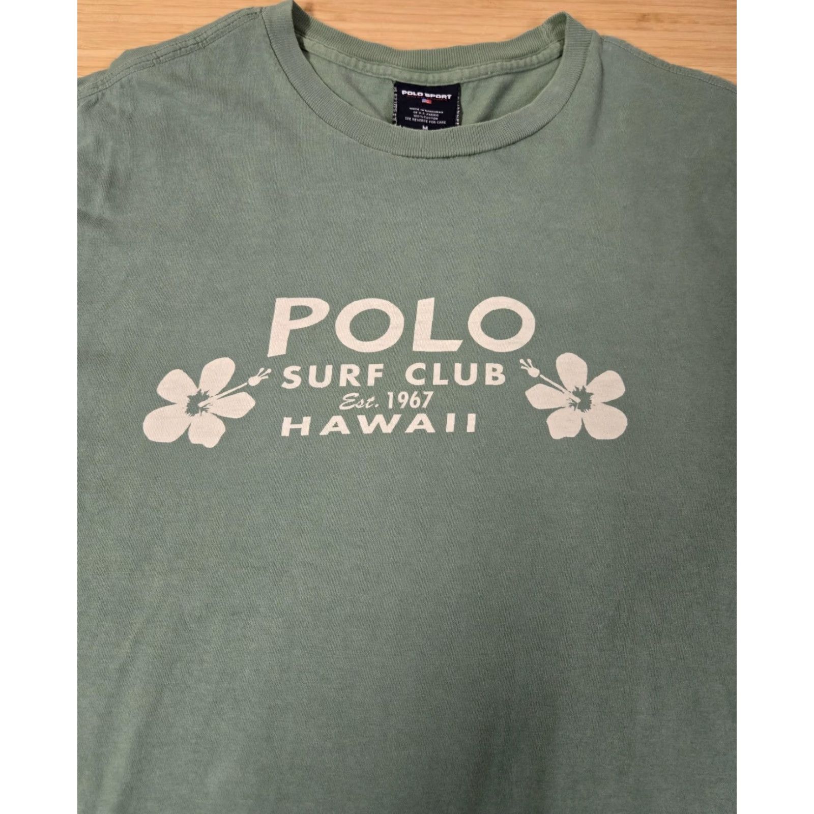 Polo Ralph Lauren Polo Ralph Lauren Shirt Mens M Green Surf Club Hawaii Graphic Tee Size US M / EU 48-50 / 2 - 2 Thumbnail