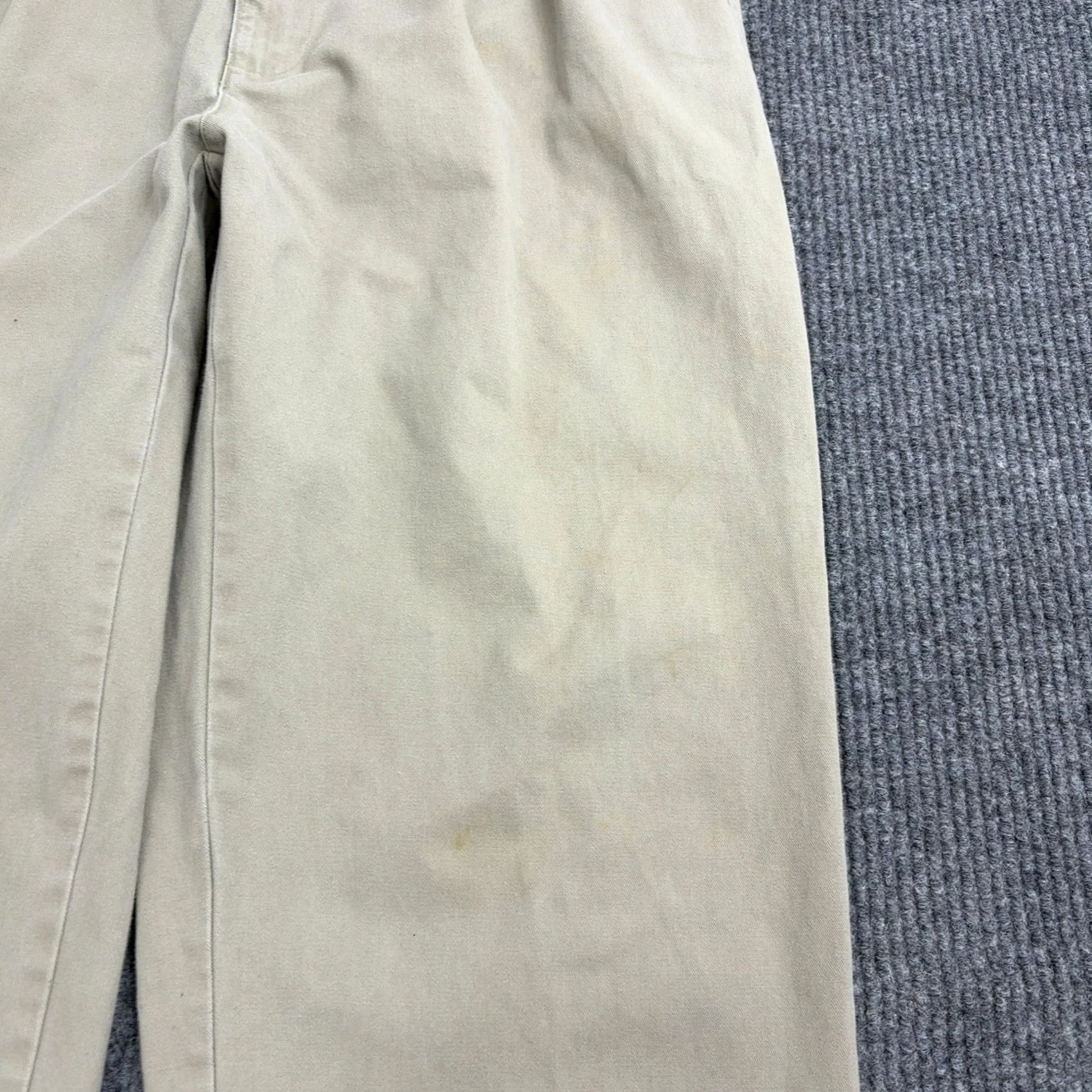 Ralph Lauren Lauren Ralph Lauren Pants Mens 37x29 Khaki 100% Cotton Pleated Chinos Classic Pants Mens 37 Khaki Cotton Pleated Chinos Classic Size US 37 - 2 Thumbnail