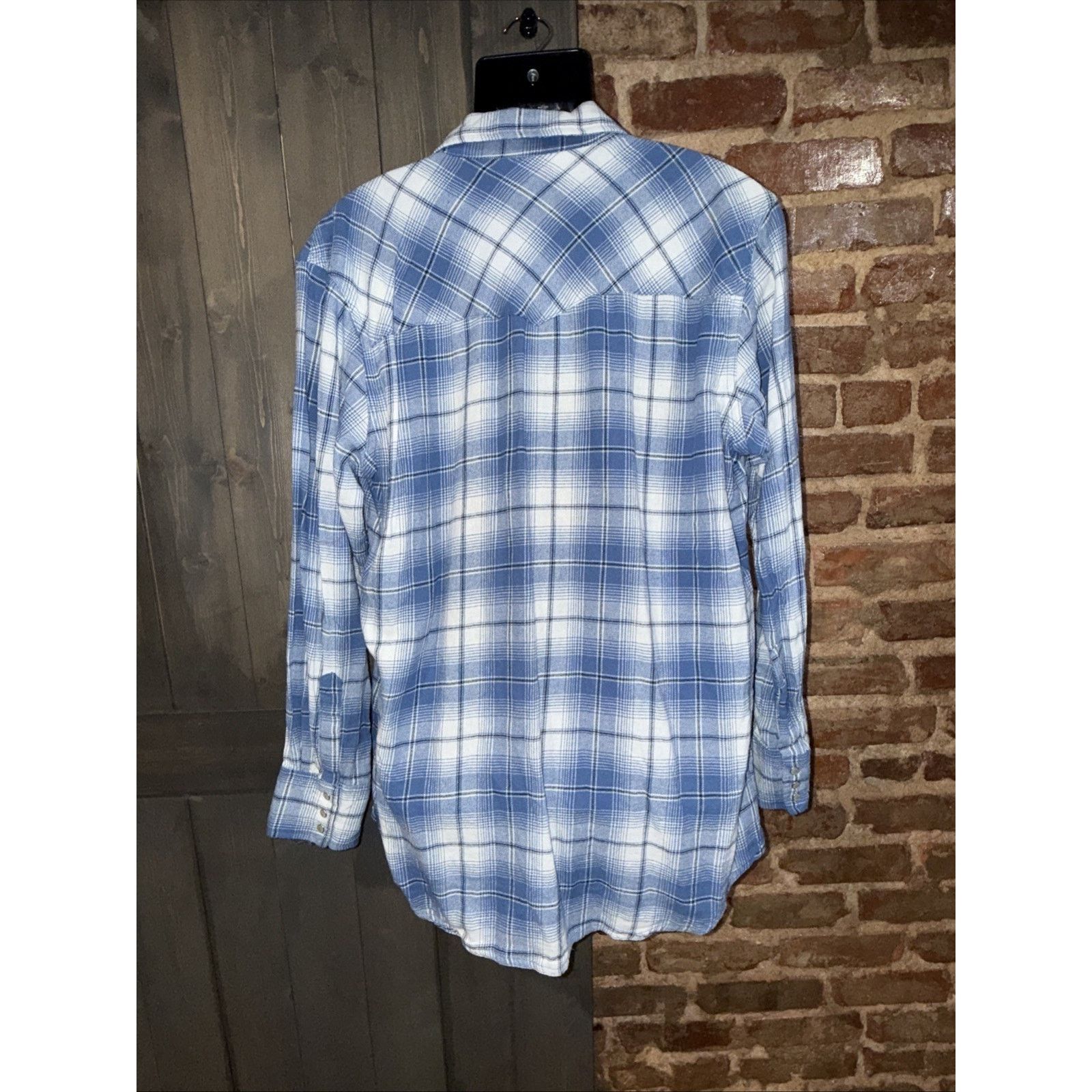 Wrangler Wrangler Wrancher Shirt M Pearl Snap Blue Plaid Sz XLT Rodeo Size US XL / EU 56 / 4 - 5 Thumbnail