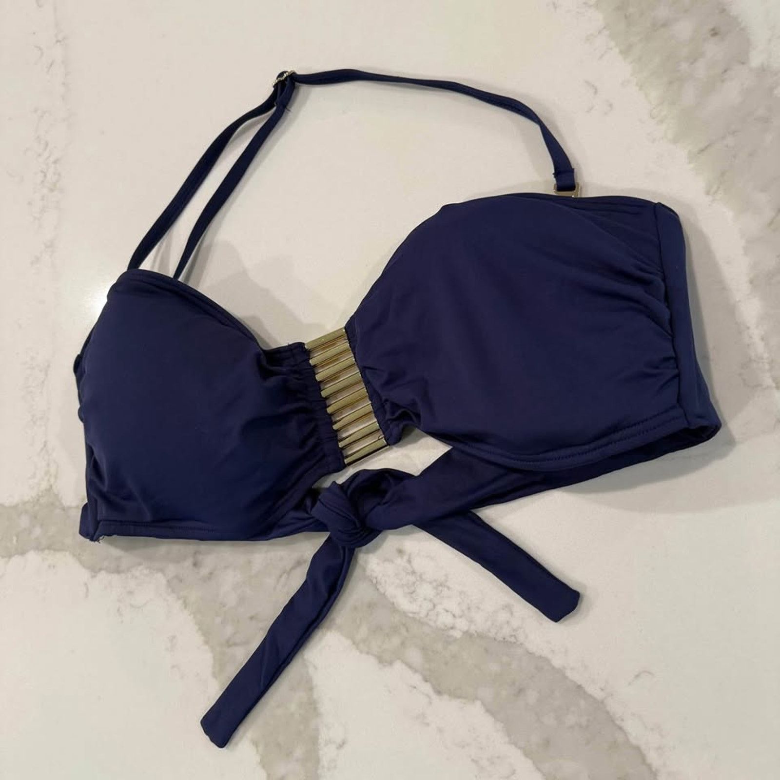 Vince Camuto Vince Camuto Bandeau BikiniTop MetallicHardware Womens Large Size ONE SIZE - 2 Thumbnail