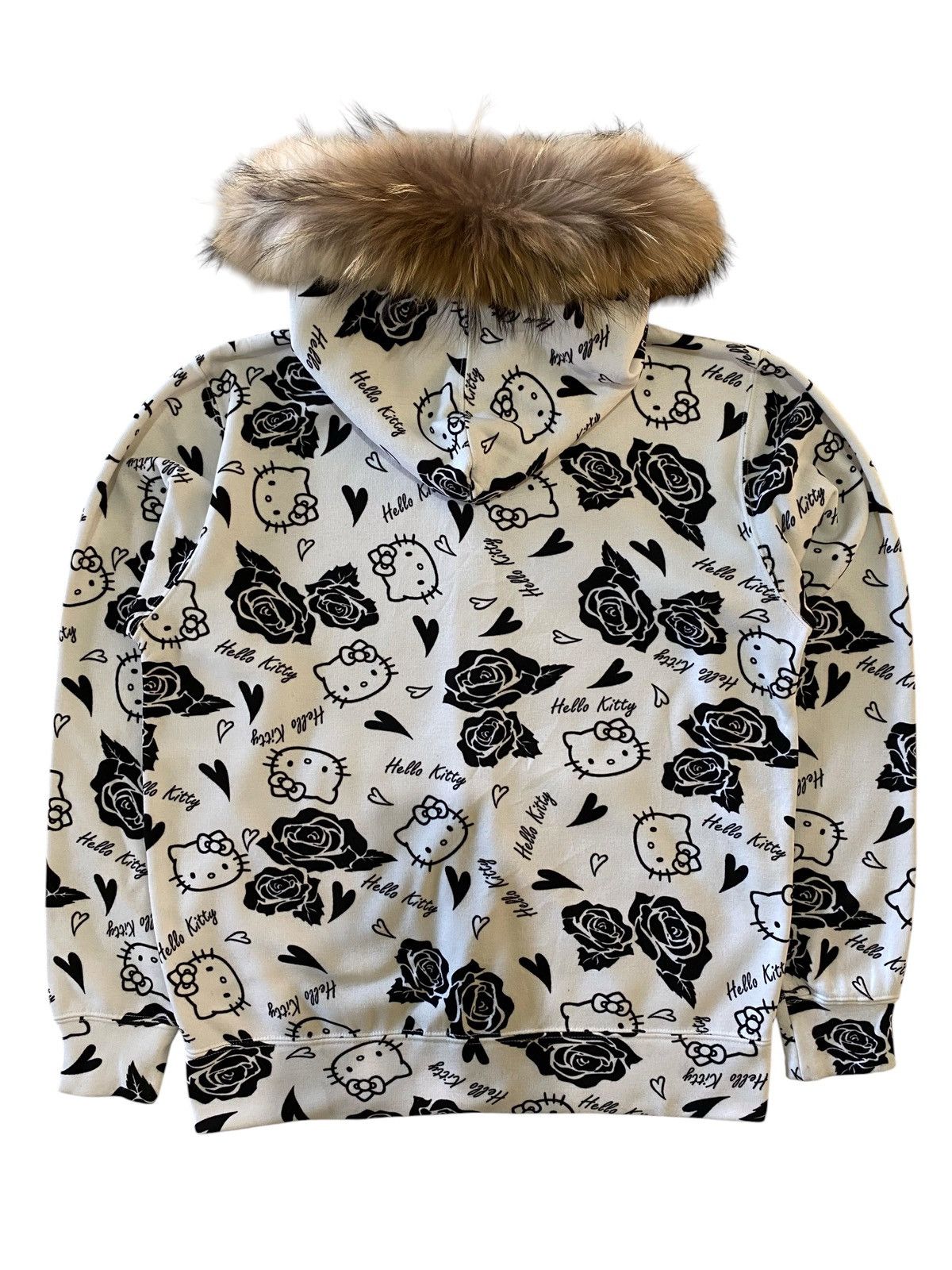 Japanese Brand Fur Hello Kitty Japan All Over Print Zip Hoodie Black White Size US M / EU 48-50 / 2 - 9 Thumbnail