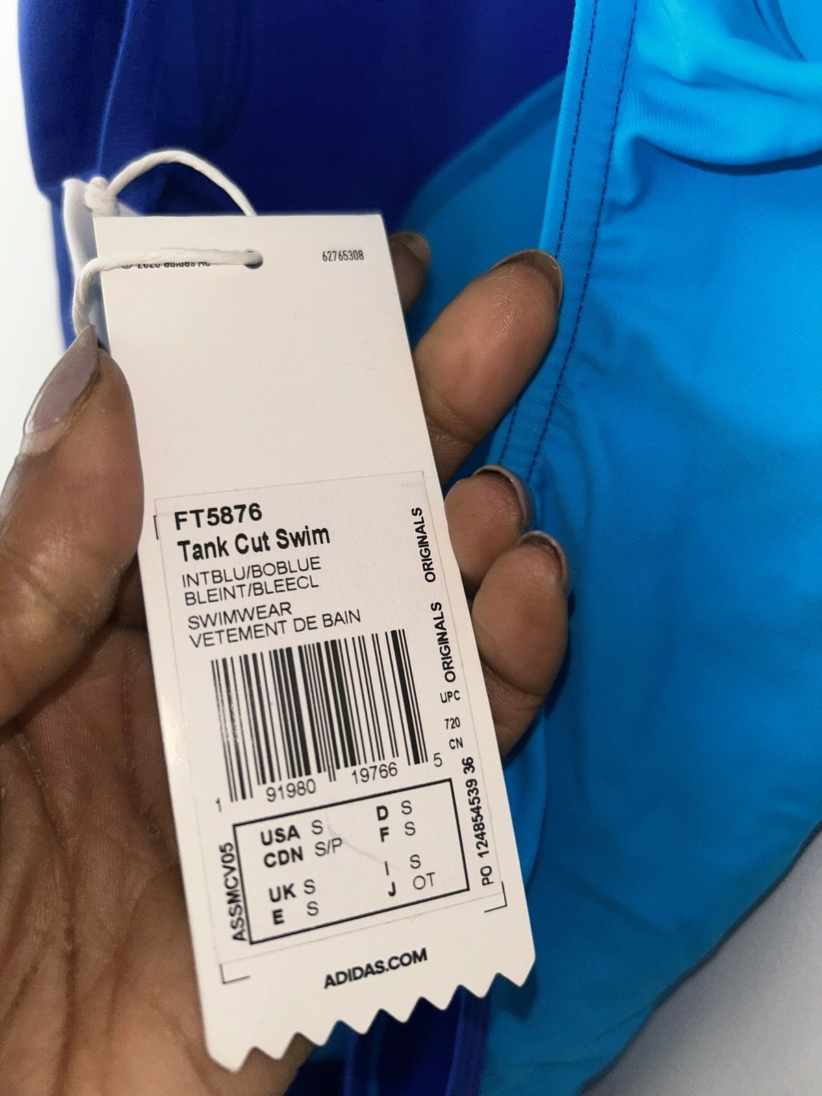 Adidas Adidas x Lotta Volkova blue one-piece swimsuit Size S Size ONE SIZE - 12 Thumbnail