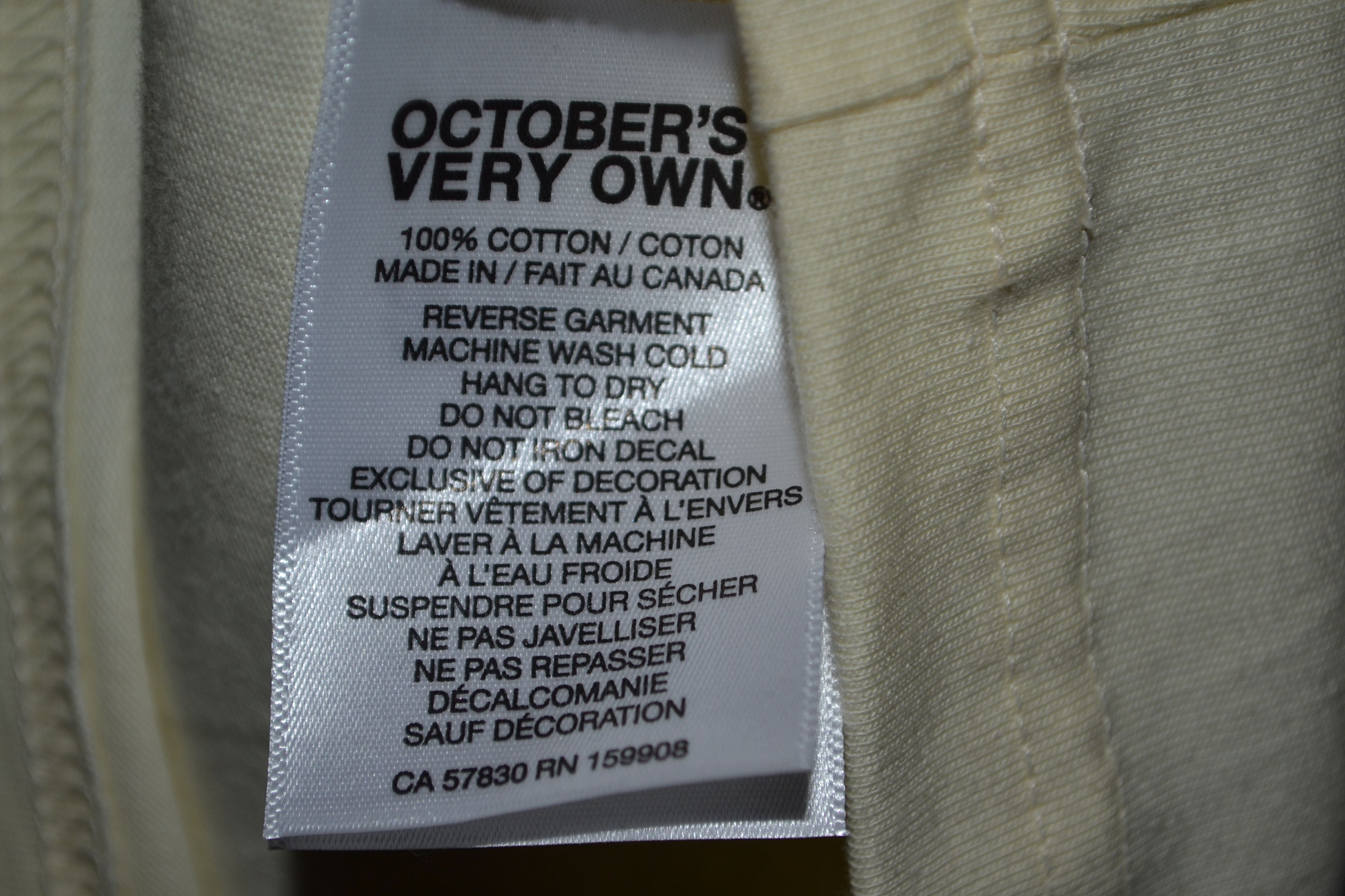 October's Very Own Octobers Very Own OVO New L Cream Color the 6 Size US L / EU 52-54 / 3 - 9 Thumbnail