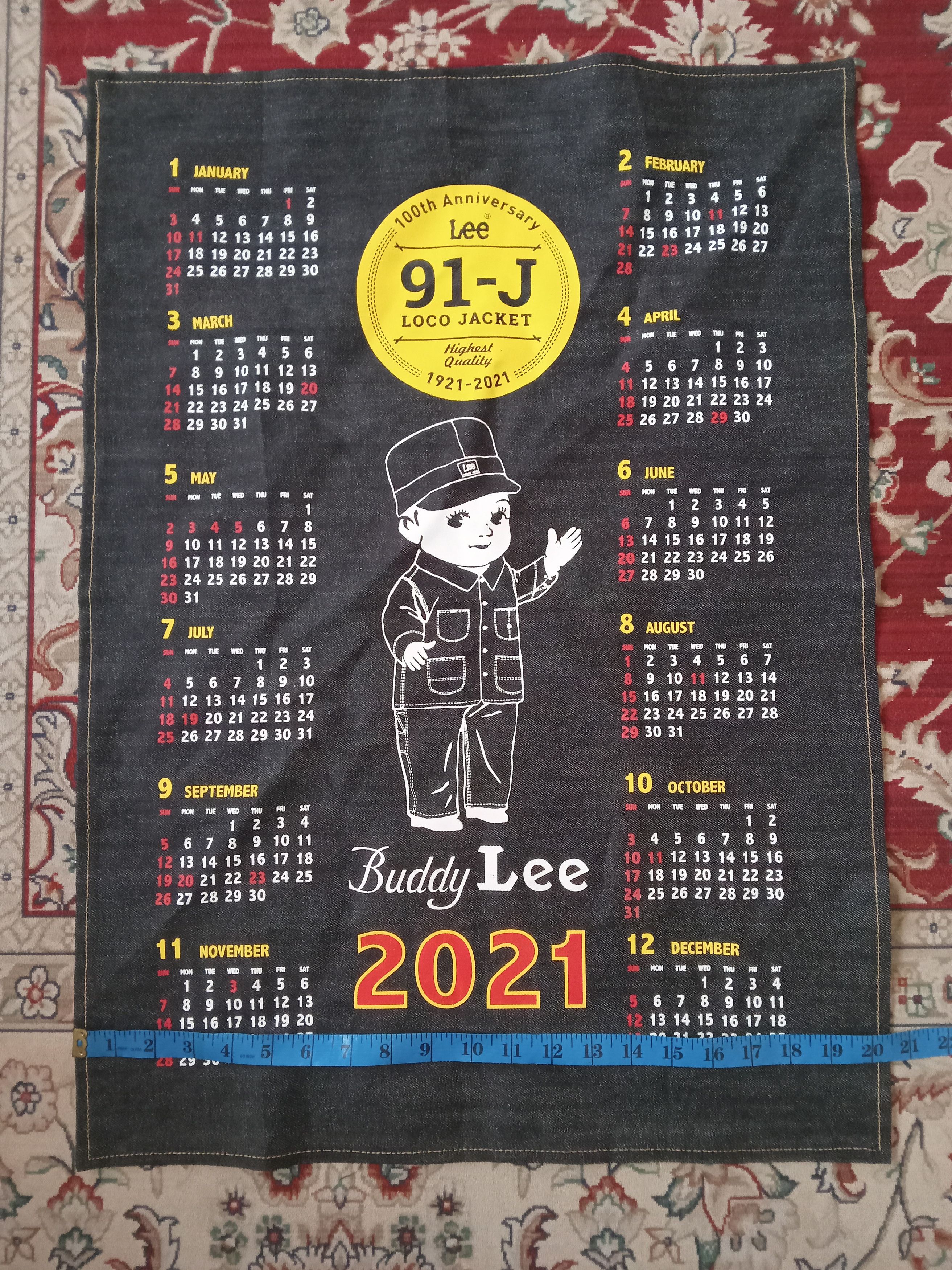 Lee Buddy Lee 2021 100th Anniversary Calendar