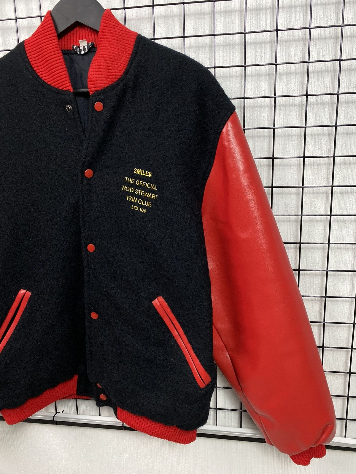 Band Tees × Vintage Super Rare Rod Stewart “Smiler” (album 1974) Varsity jacket Size US L / EU 52-54 / 3 - 6 Thumbnail