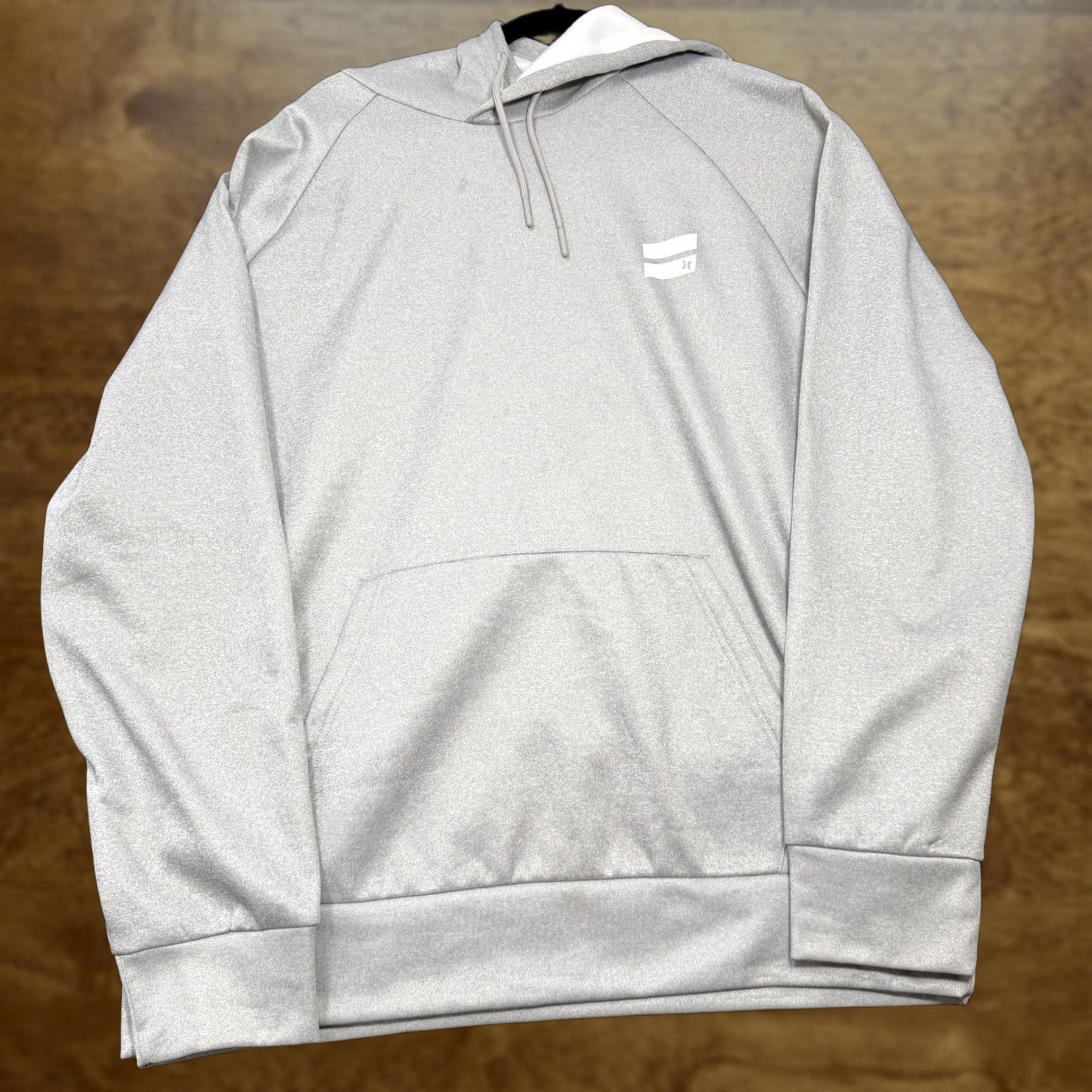 Hurley Hurley Hoodie Mens XL Gray Fleece Pullover Kangaroo Pocket Logo Sweatshirt Size US XL / EU 56 / 4 - 1 Thumbnail