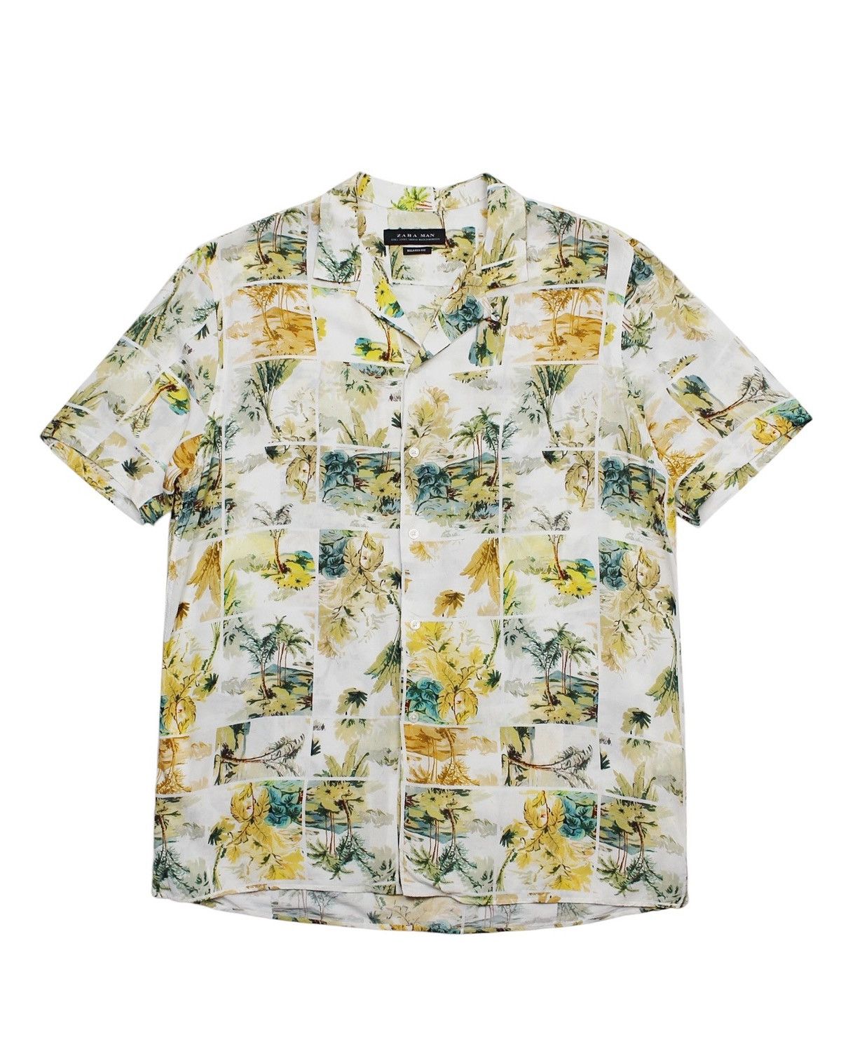 Zara ZARA MAN TROPICAL LANDSCAPE RELAXED SHIRT Size US L / EU 52-54 / 3 - 1 Thumbnail