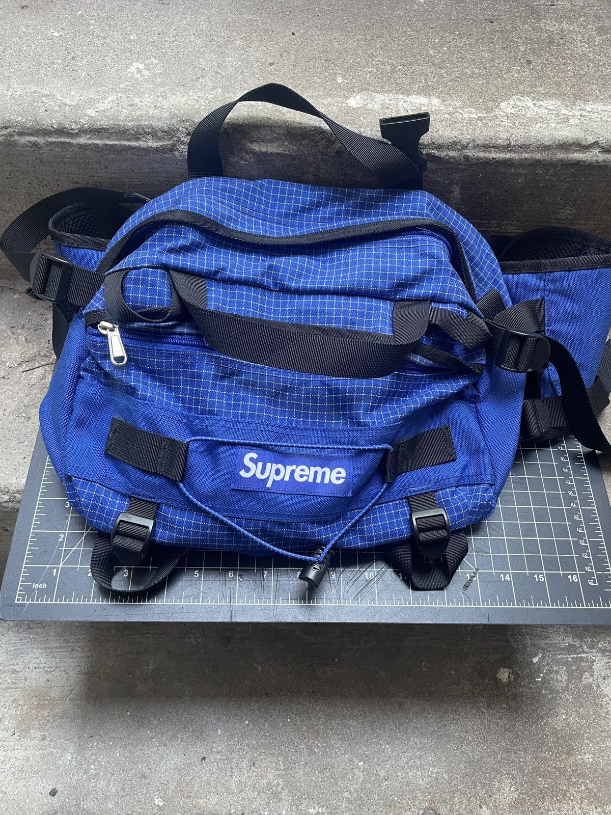 Supreme Supreme Blue Grid Waist Bag Size ONE SIZE - 2 Thumbnail