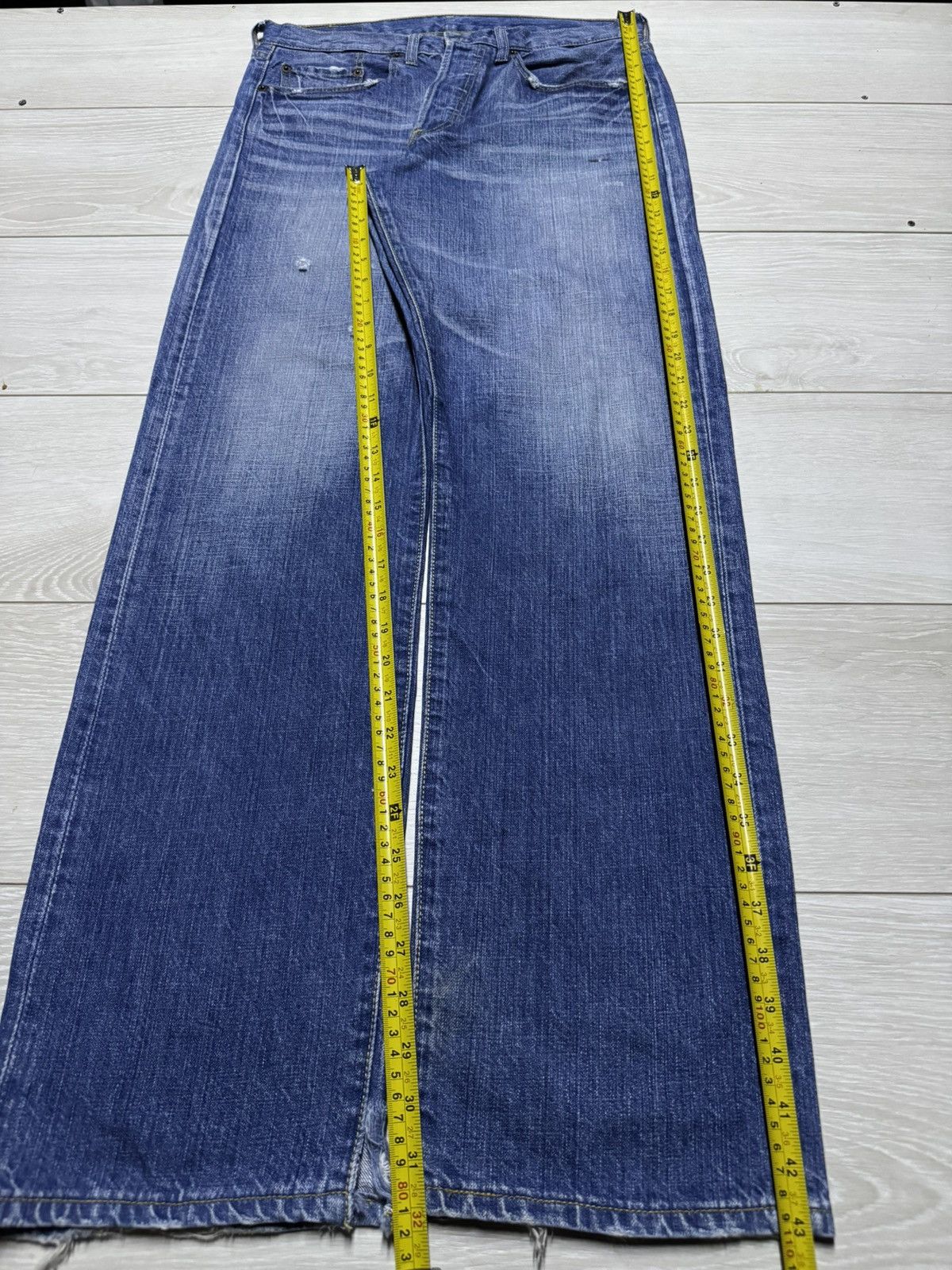 Levi's Vintage Levis 501 Faded Wash Distressed Loose Jeans Size US 31 - 17 Thumbnail