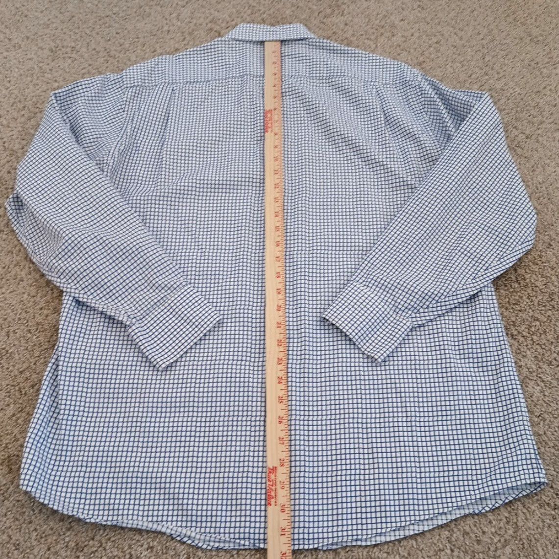 Tommy Hilfiger Tommy Hilfiger Shirt Mens Large Blue Check Long Sleeve Button-Up Cotton Size US L / EU 52-54 / 3 - 5 Thumbnail