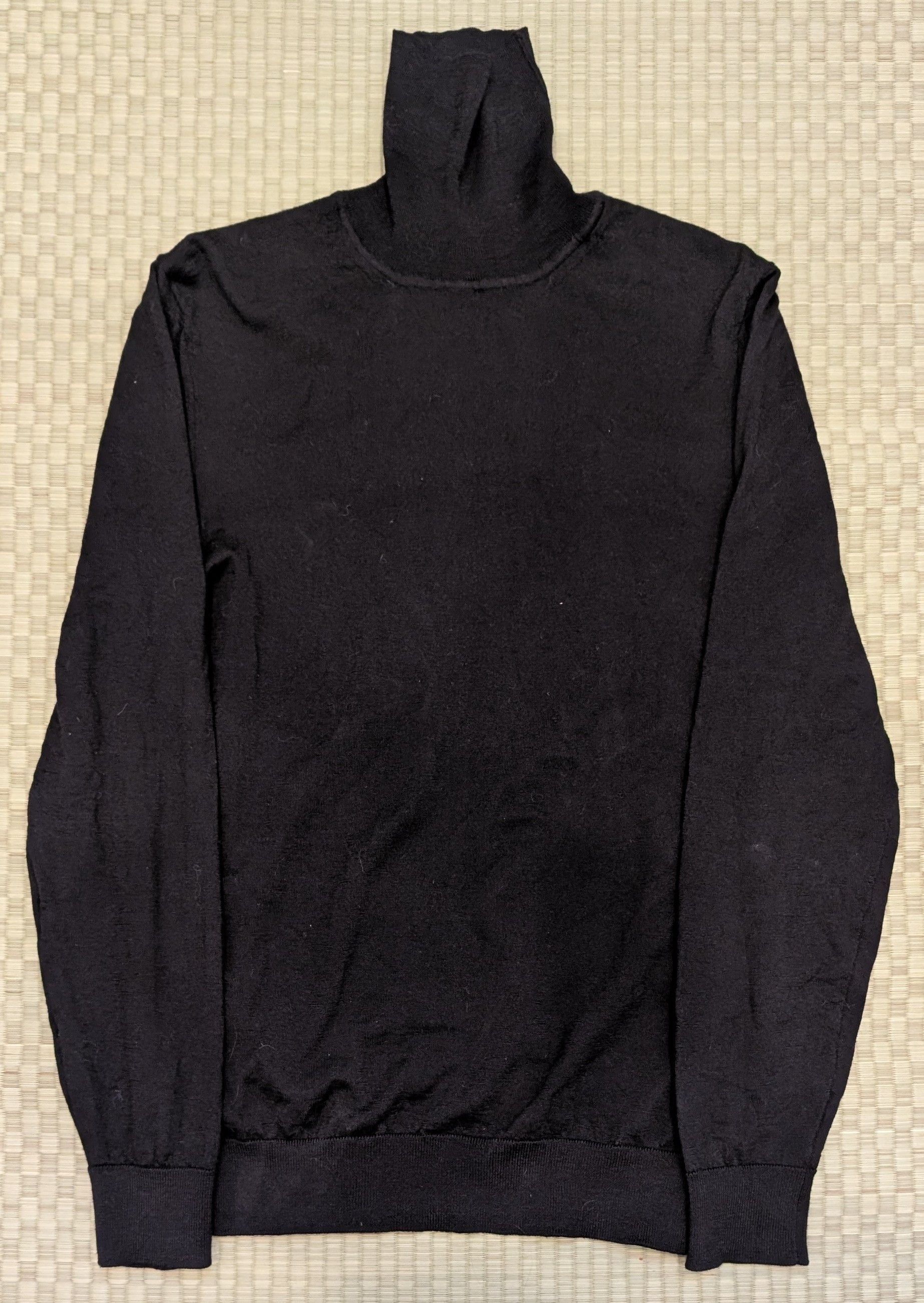 Mr P. Mr. P Slim Fit Merino Wool Roll Neck Sweater Made in Italy Size US S / EU 44-46 / 1 - 1 Thumbnail