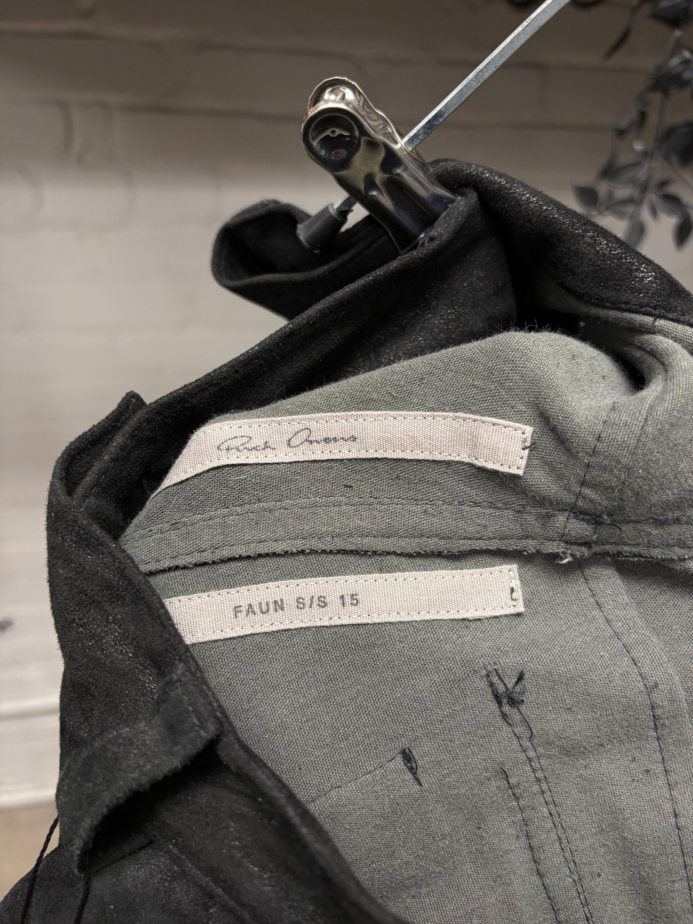 Rick Owens SS2015 Rick Owens ‘Faun’ Black Suede ‘Memphis Cut’ Leather Biker Pants Size US 30 / EU 46 - 3 Thumbnail