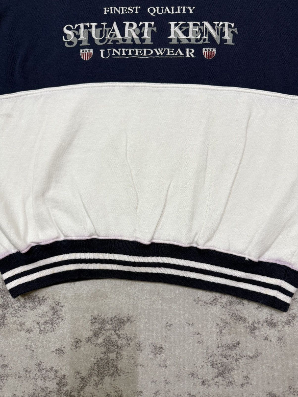 Vintage Vintage 90s Stuart Kent Embroidery Logo Cropped Sweatshirt Size US M / EU 48-50 / 2 - 16 Thumbnail