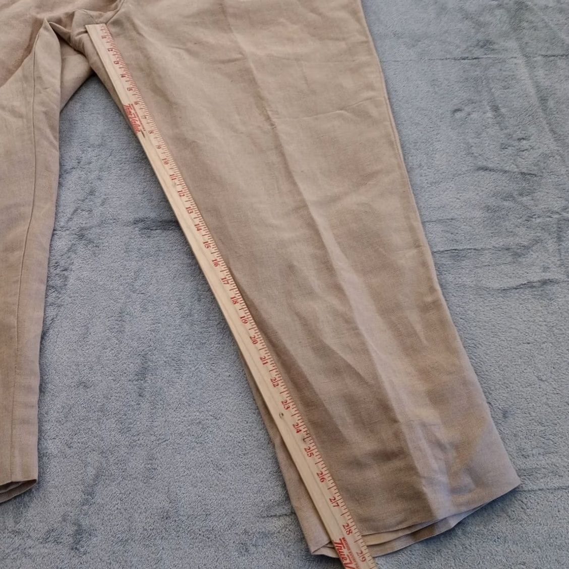 Vintage Jessica London Dress Pants Womens Plus Size 20WP Beige Linen Pleated Lined 40x28 Pants Womens Girls 40x28 Beige Linen Pleated Lined Pockets Size 27" / US 4 / IT 40 - 5 Thumbnail