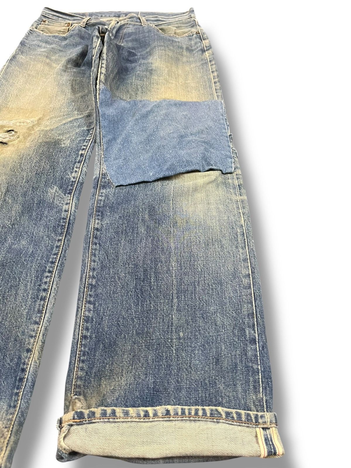 Japanese Brand × Le Grande Bleu (L.G.B.) × Warehouse Vintage Unique Clothing Warehouse Selvedge Mudwash Denim Size US 33 - 4 Thumbnail