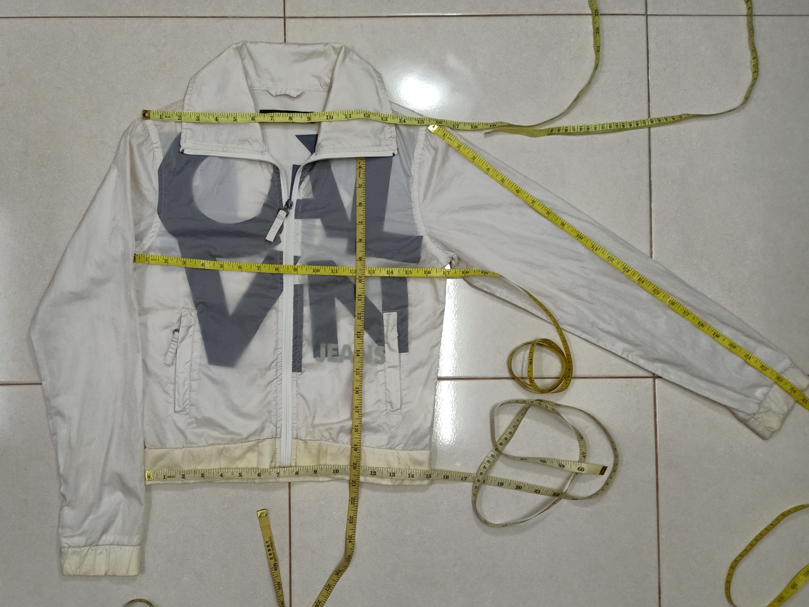 Calvin Klein CALVIN KLIEN JEANS Transparent Big Logo Windbreaker Jacket. Size S / US 4 / IT 40 - 21 Thumbnail