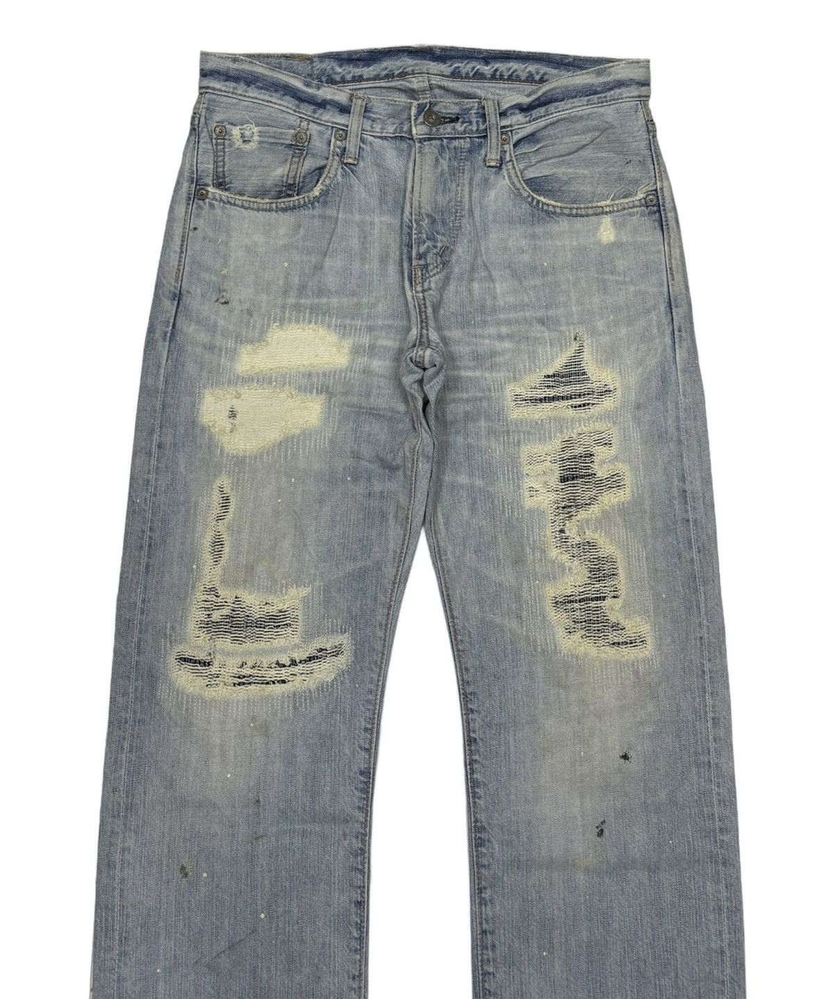 Edwin EDWIN 503 REBEL VINTAGE PATCHWORK DISTRESSED DENIM JEANS Size US 32 / EU 48 - 7 Thumbnail