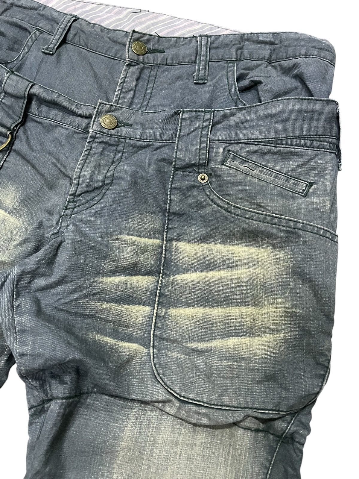 5351 POUR LES HOMMES × PPFM PPFM Japan Layered Double Waist Pocket Punk Wash Pants Size US 34 / EU 50 - 12 Thumbnail