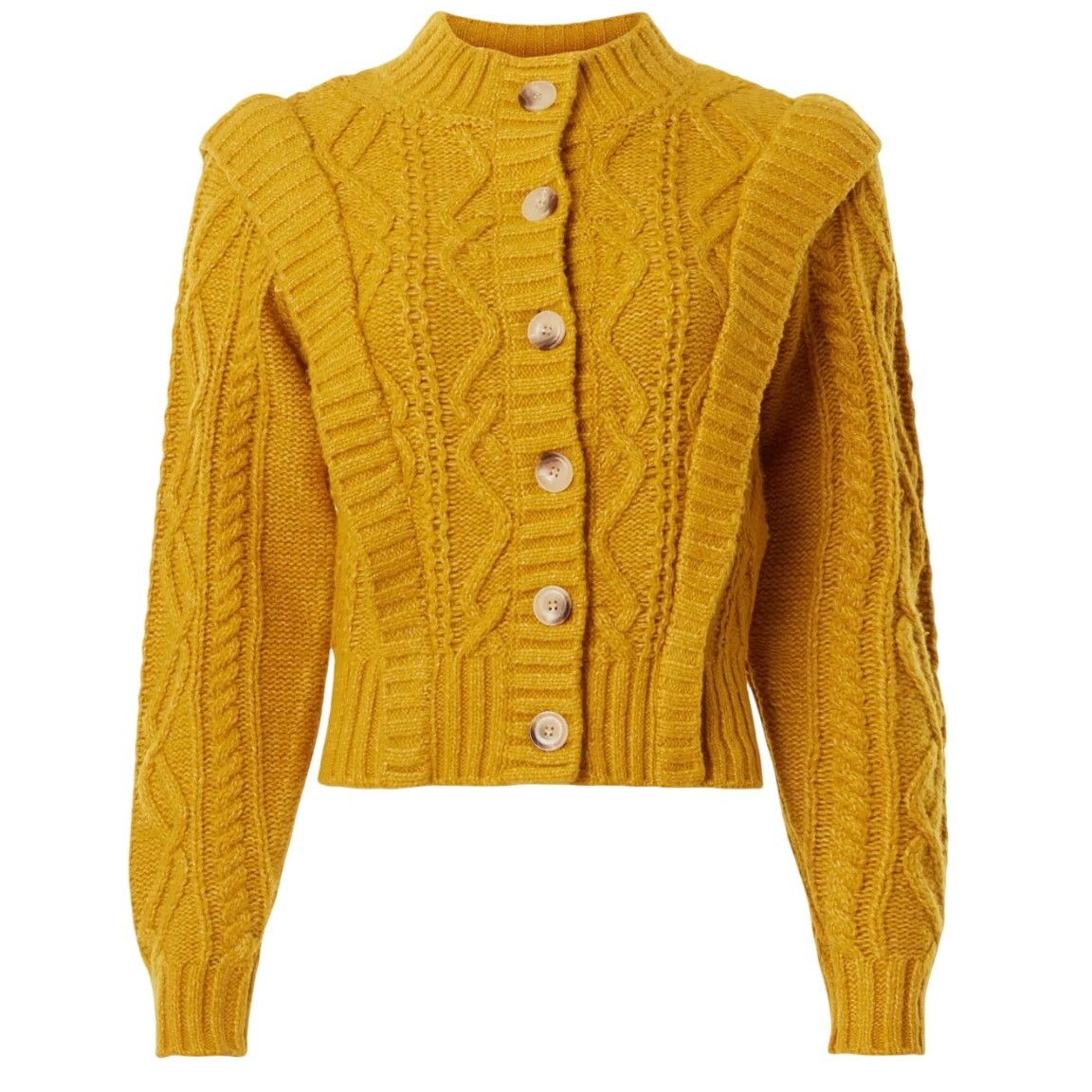 Central Park West Central Park West Savannah Cardigan in Yellow, Size S Size S / US 4 / IT 40 - 1 Thumbnail