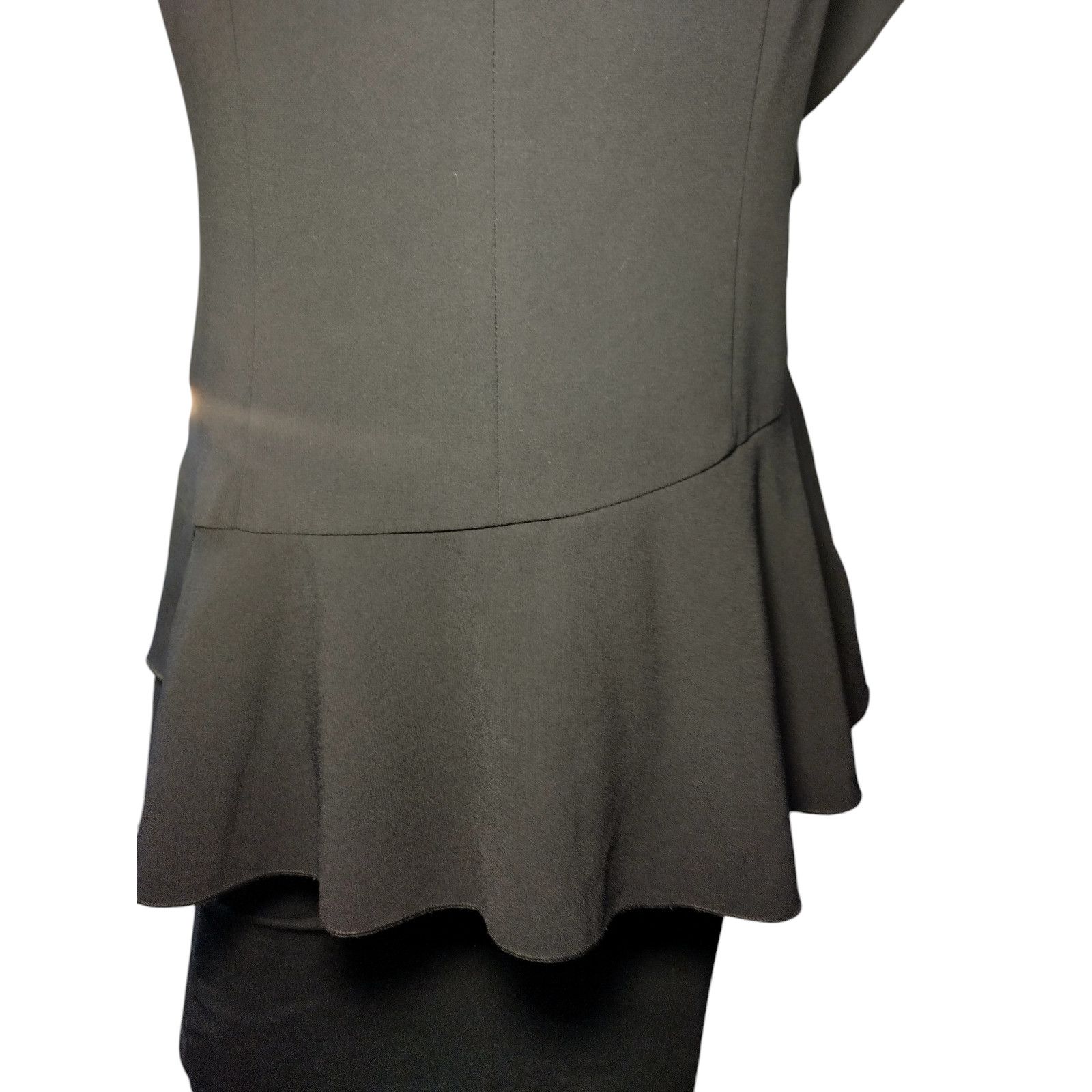 Ann Taylor Ann Taylor Womens Tunic Cascading Ruffle Blouse Black Sz Sm Size S / US 4 / IT 40 - 6 Thumbnail