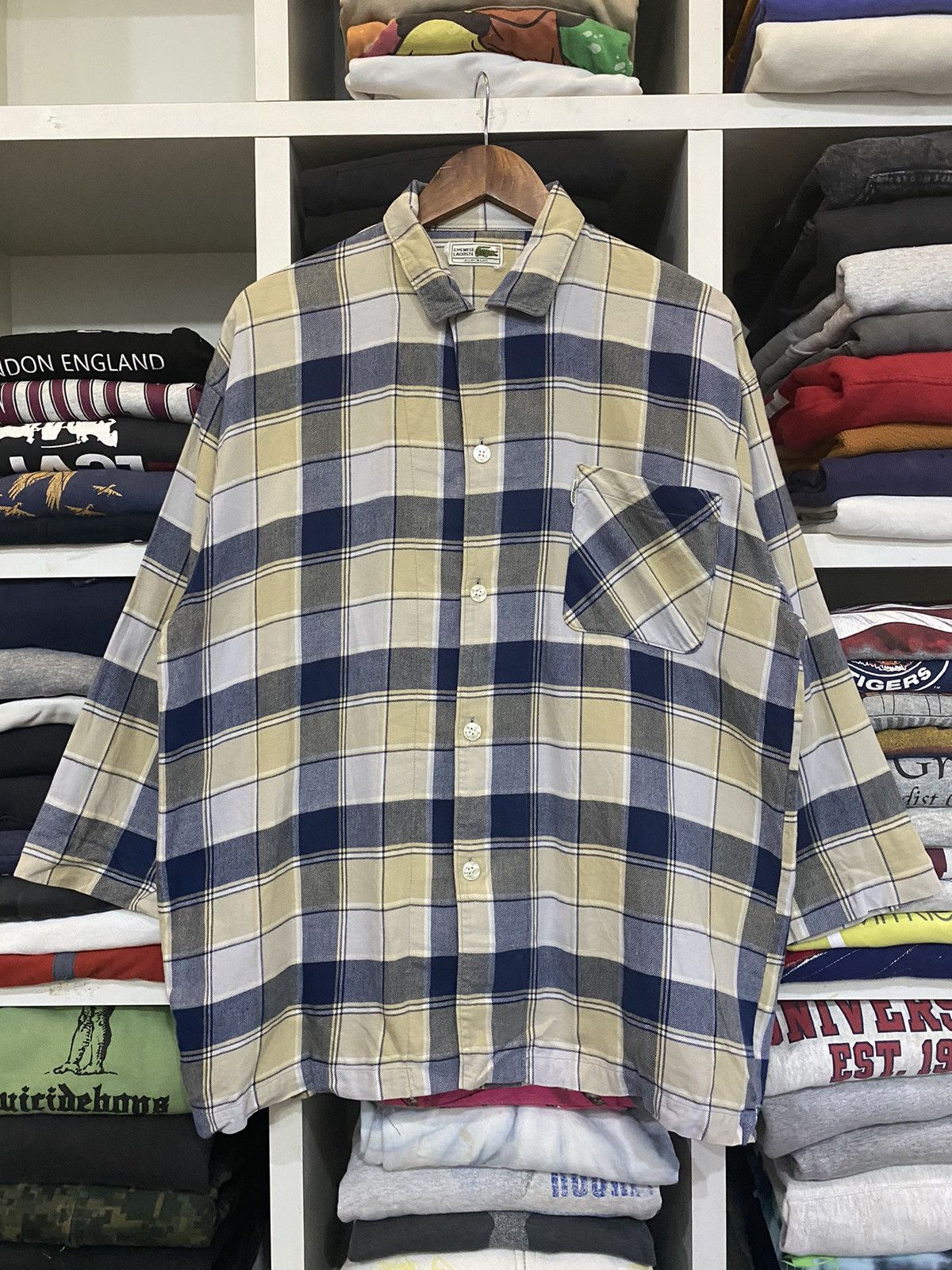 Flannel × Lacoste × Vintage Vintage Chemise Lacoste Nightwear Size US L / EU 52-54 / 3 - 2 Thumbnail