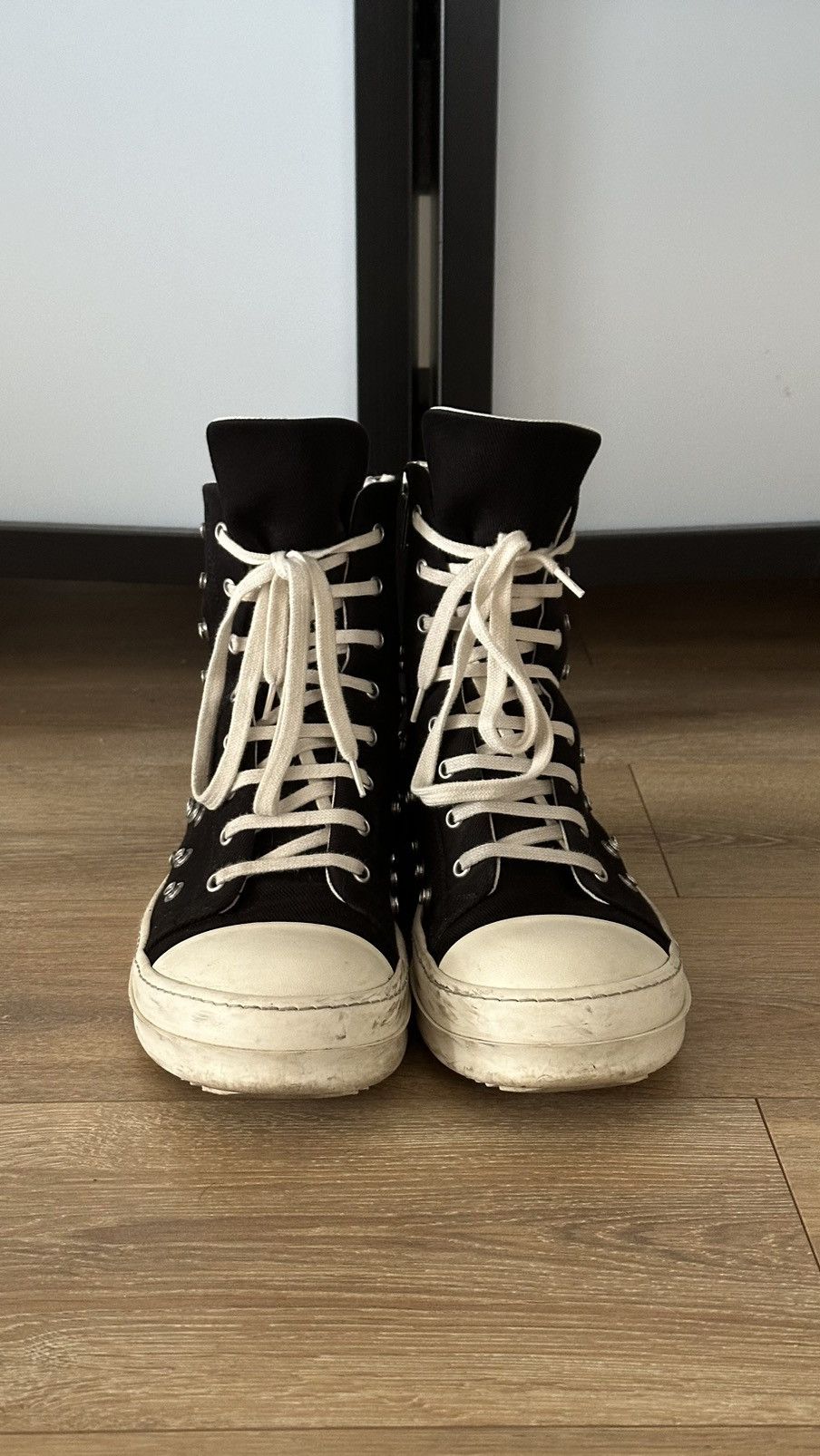 Rick Owens × Rick Owens Drkshdw AW23 Luxor High top Rivet Ramones Size US 9.5 / EU 42-43 - 6 Thumbnail