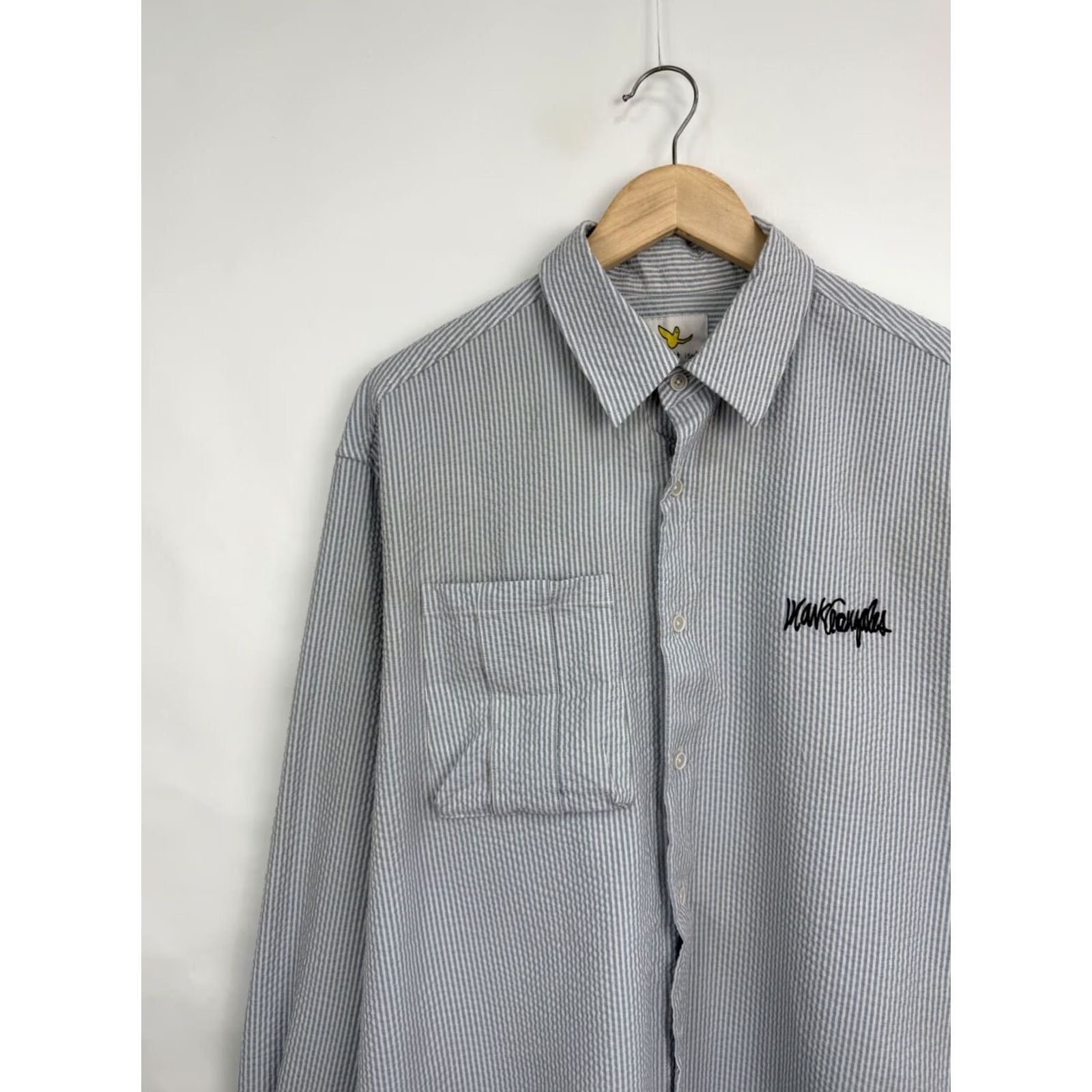Vintage Mark Gonzales Button-Up Shirt Mens L Blue Retro Y2K Rare/What it Isn’t Size US L / EU 52-54 / 3 - 3 Thumbnail