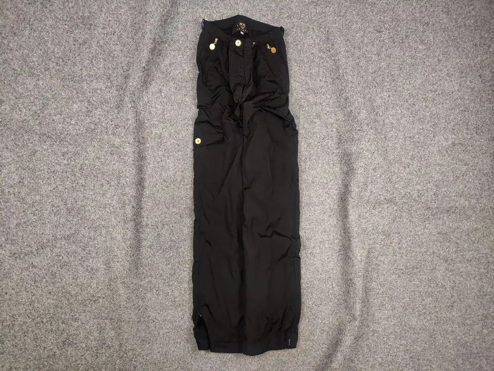 MCM Vintage MCM Sports Nylon Black wide casual Zip Trouser pants Size 38" / US 16 / IT 52 - 2 Thumbnail
