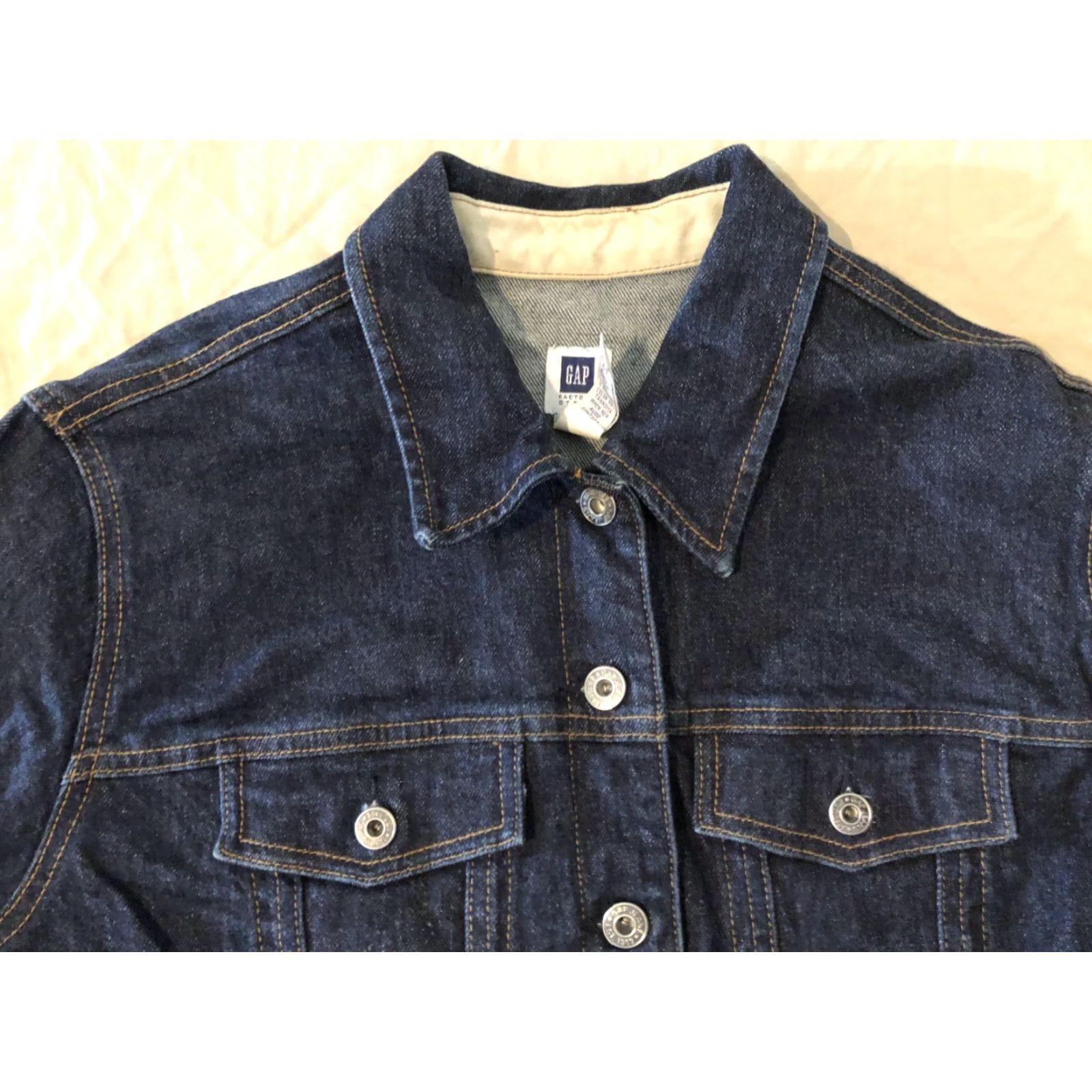 Gap VINTAGE Womens Gap Denim Jacket M Medium Blue Cotton Jacket Womens M Denim Gap Shirt/Coat Size 32" / US 10 / IT 46 - 2 Thumbnail