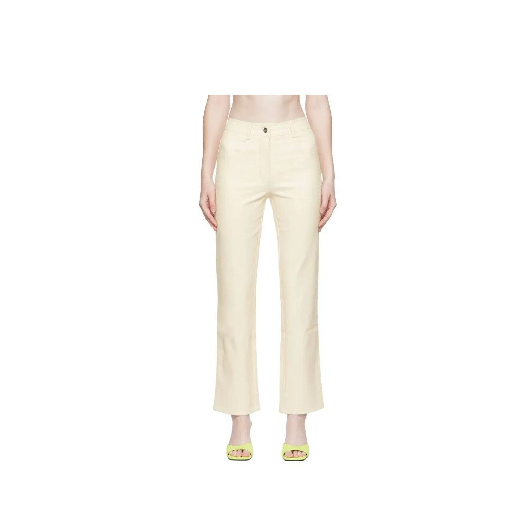 Miaou o1mle0425 Junior Leather Pant in Off White Size 32" / US 10 / IT 46 - 1 Thumbnail