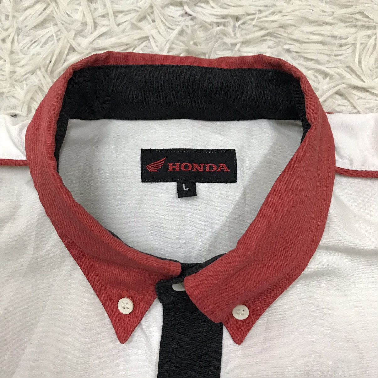 Honda VINTAGE HONDA RACING MOTORSPORT BUTTON UP SHIRT Size US L / EU 52-54 / 3 - 10 Thumbnail