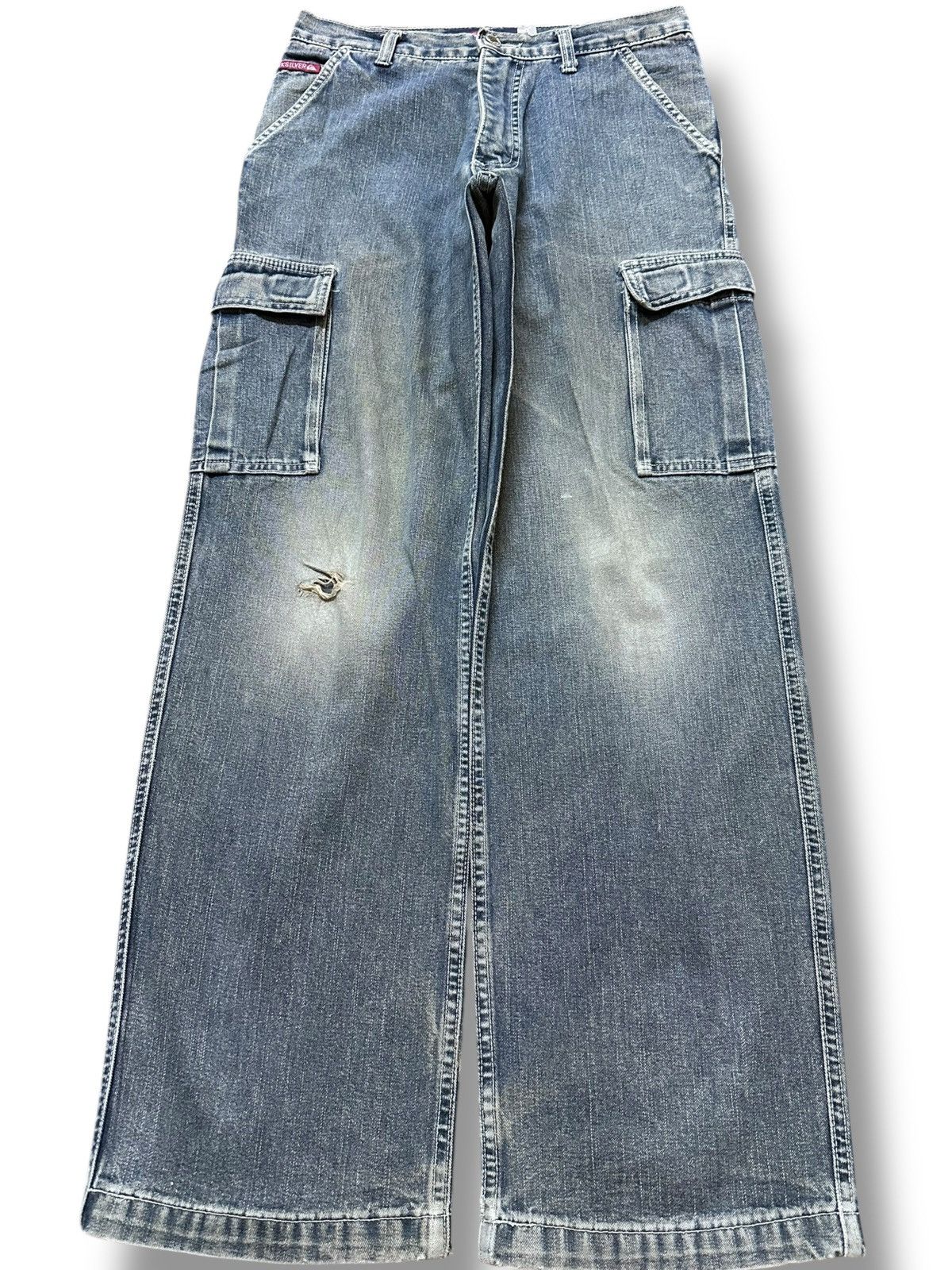 Quiksilver Vintage Quiksilver Carpentre Cargo Grunge Denim Size US 29 - 1 Thumbnail