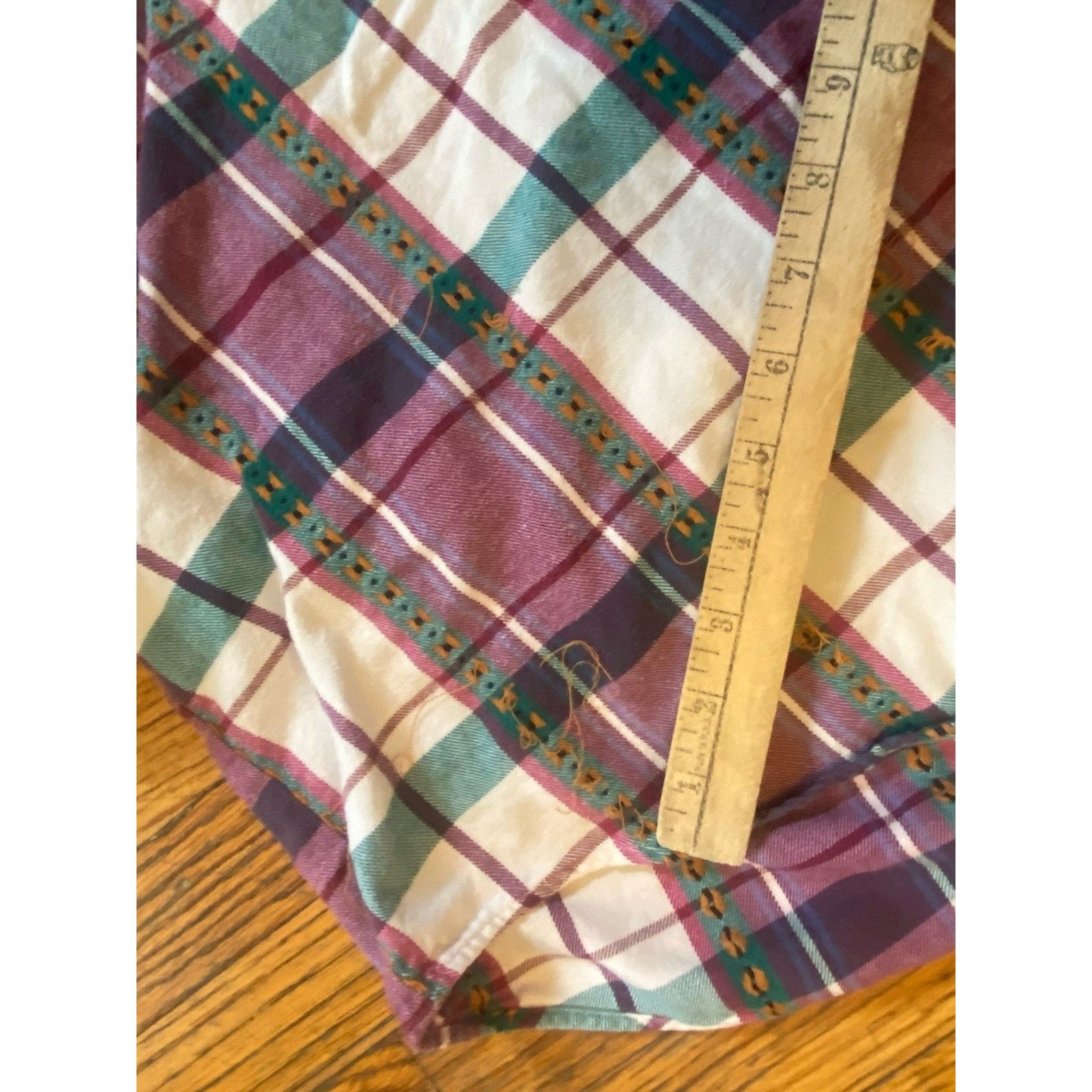 Eddie Bauer VTG Eddie Bauer Women’s XL USA Flannel Purple Plaid Size XL / US 12-14 / IT 48-50 - 10 Thumbnail