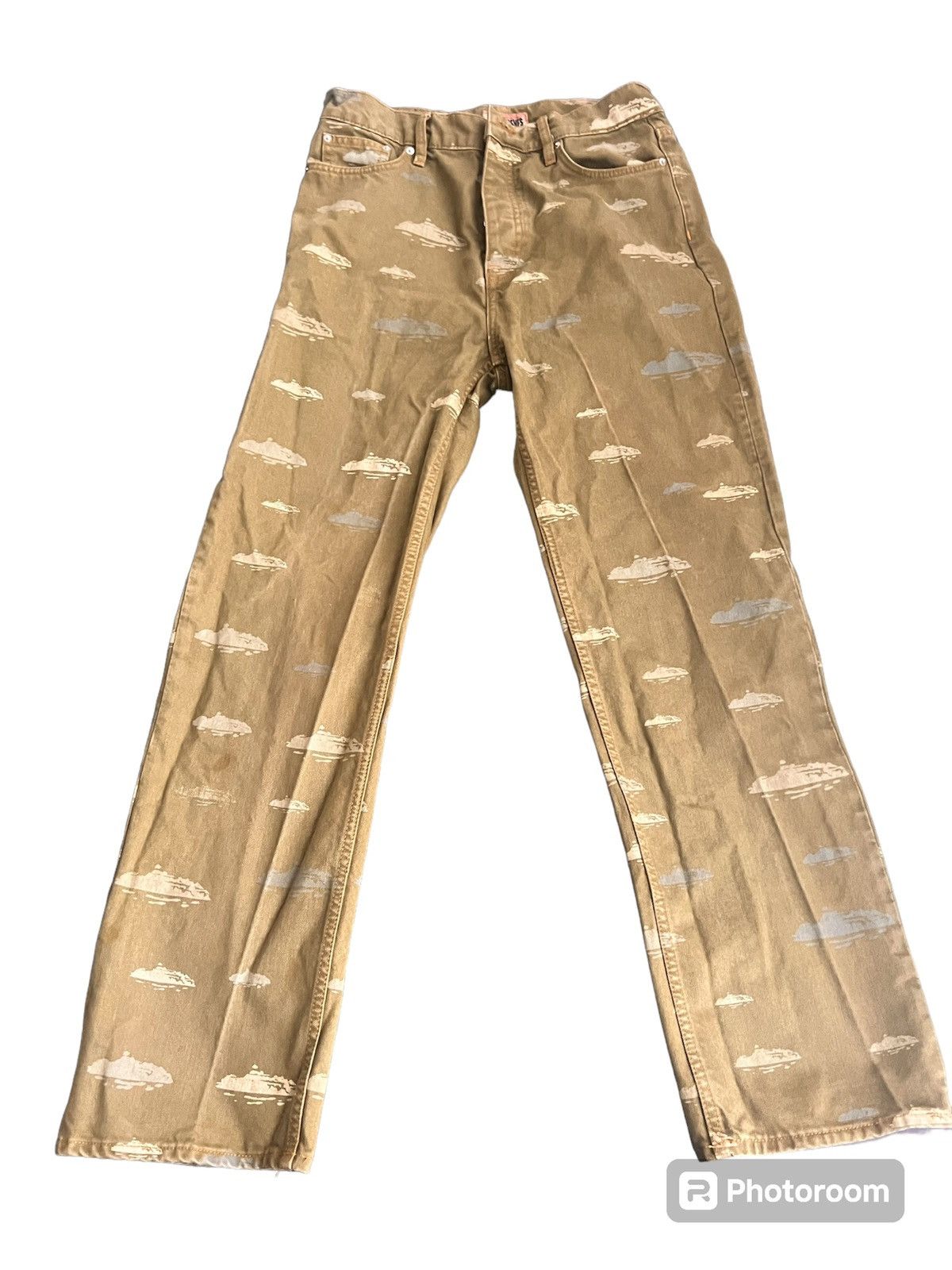 Corteiz Cortez Alcatraz Pattern Denim Pants | Grailed